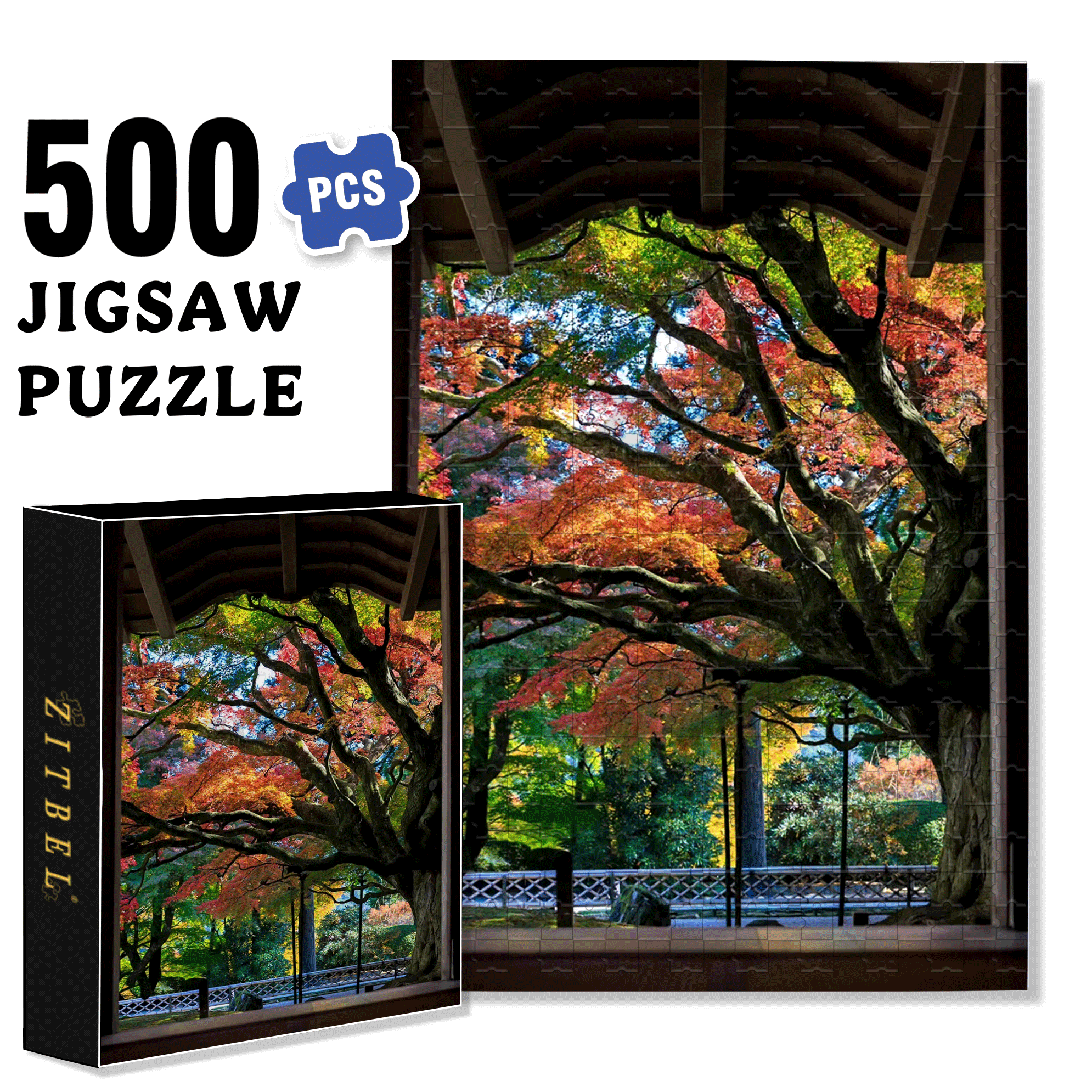 Witness of Time 500pcs/1000pcs Jigsaw Puzzle, Scratch-Resistant, Interactive Family Game & Brain-Boosting DIY Decor, Perfect for Halloween, Christmas & New Year Gifts, Family Puzzle Game