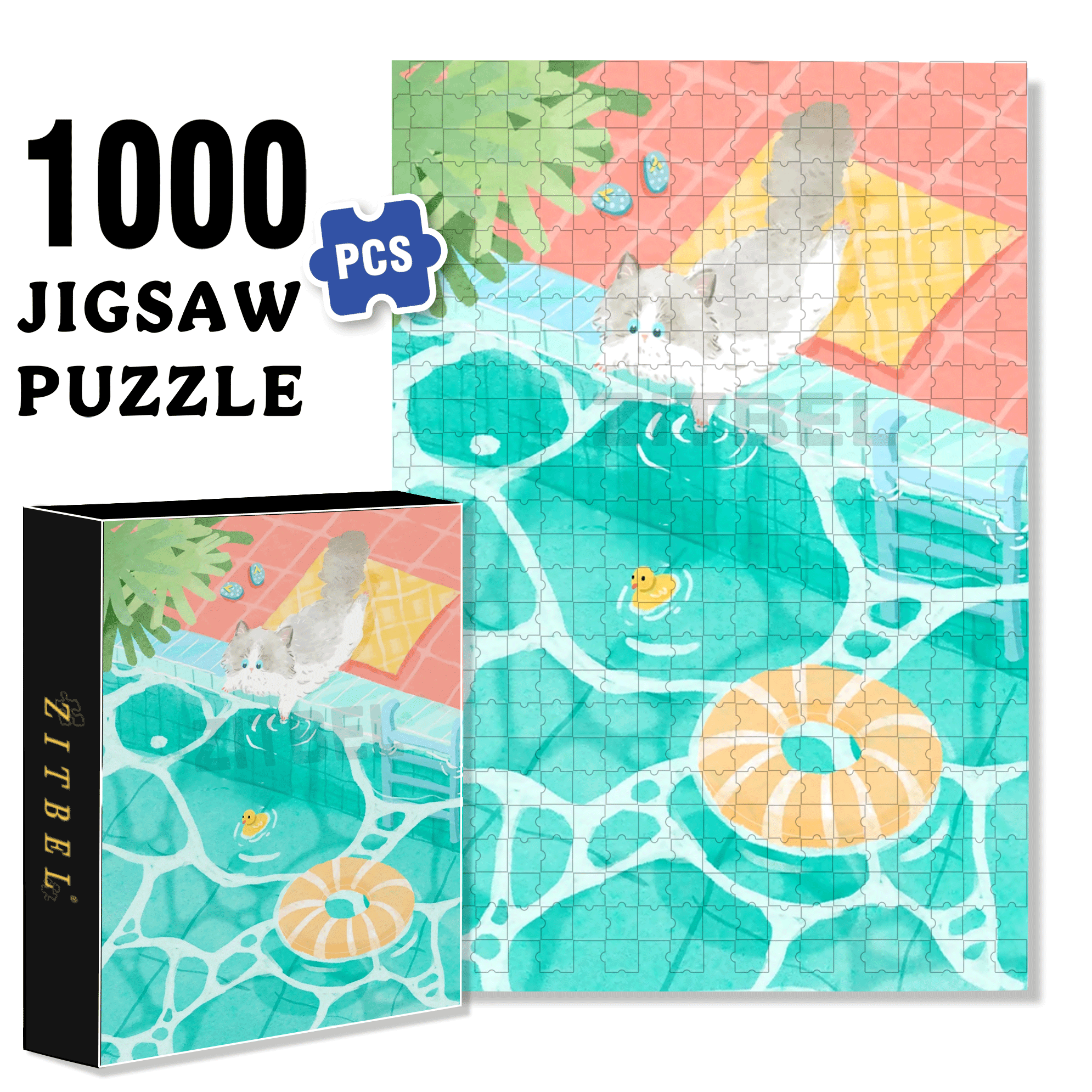 Wonderful Feeling 500pcs/1000pcs Jigsaw Puzzle, Scratch-Resistant, Interactive Family Game & Brain-Boosting DIY Decor, Perfect for Halloween, Christmas & New Year Gifts, Family Puzzle Game