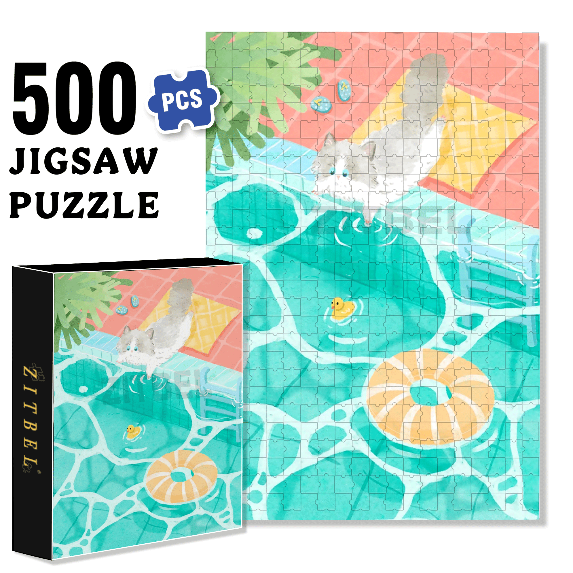 Wonderful Feeling 500pcs/1000pcs Jigsaw Puzzle, Scratch-Resistant, Interactive Family Game & Brain-Boosting DIY Decor, Perfect for Halloween, Christmas & New Year Gifts, Family Puzzle Game
