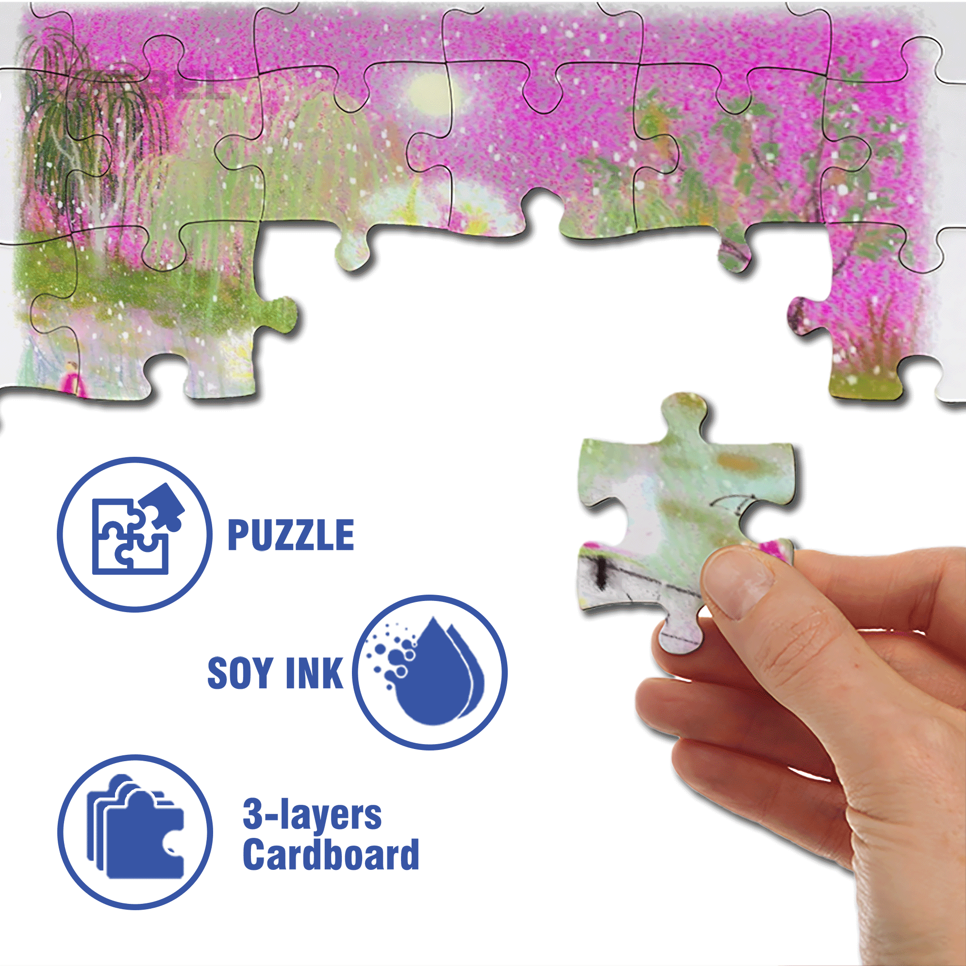 Youth 500pcs/1000pcs Jigsaw Puzzle, Scratch-Resistant, Interactive Family Game & Brain-Boosting DIY Decor, Perfect for Halloween, Christmas & New Year Gifts, Family Puzzle Game