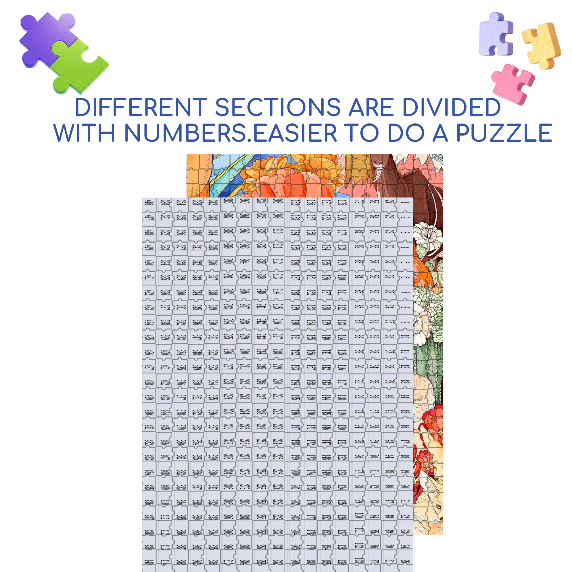 Zebras And Prosperity 500pcs/1000pcs Jigsaw Puzzle, Scratch-Resistant, Interactive Family Game & Brain-Boosting DIY Decor, Perfect for Halloween, Christmas & New Year Gifts, Family Puzzle Game