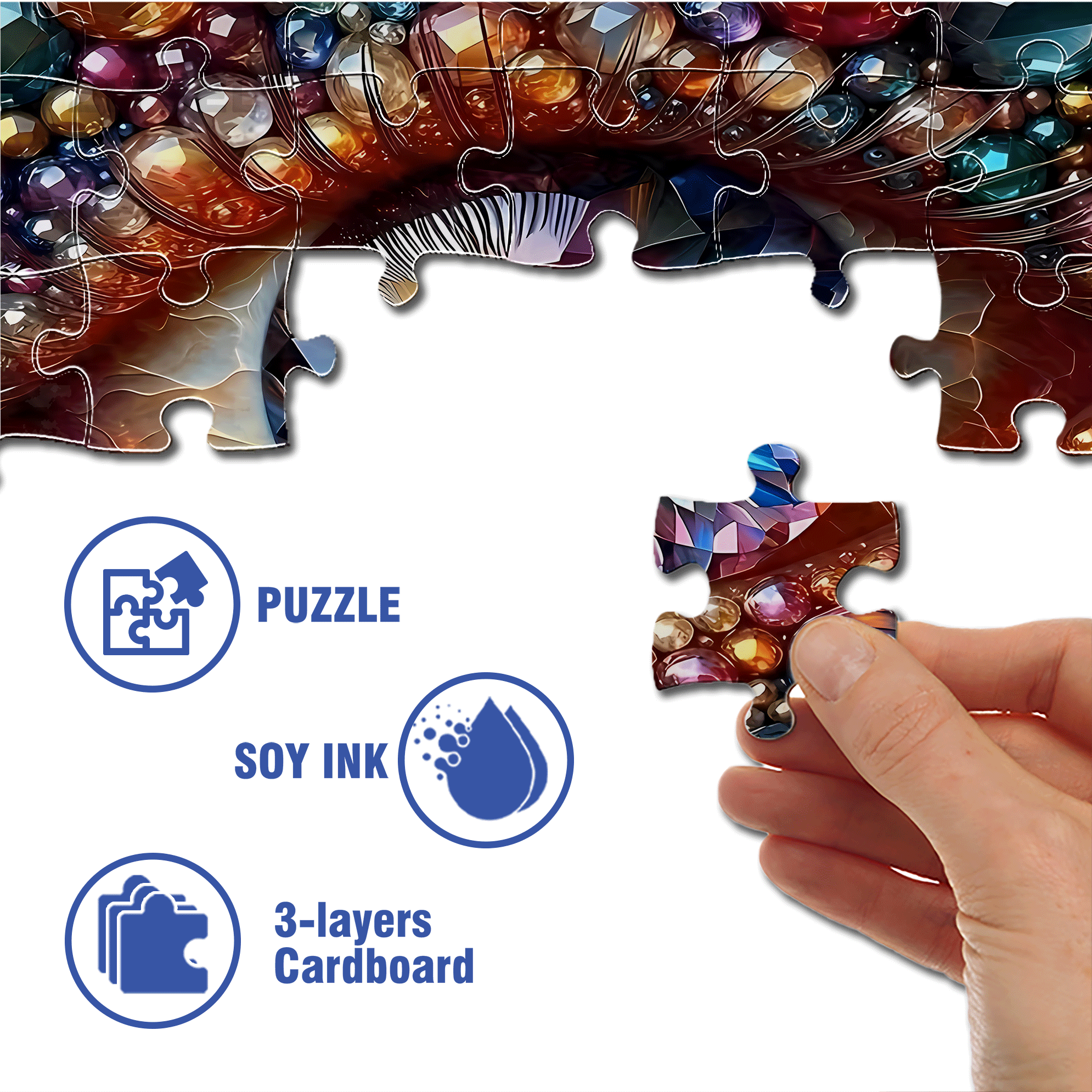 3D Eye 500pcs/1000pcs Jigsaw Puzzle, Scratch-Resistant, Interactive Family Game & Brain-Boosting DIY Decor, Perfect for Halloween, Christmas & New Year Gifts, Family Puzzle Game