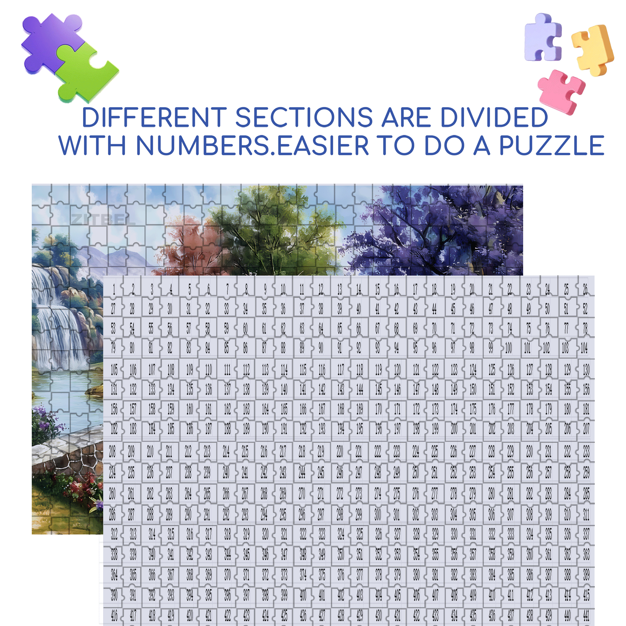 Adult House Under The Purple Tree 500pcs/1000pcs Jigsaw Puzzle, Scratch-Resistant, Interactive Family Game & Brain-Boosting DIY Decor, Perfect for Halloween, Christmas & New Year Gifts, Family Puzzle Game