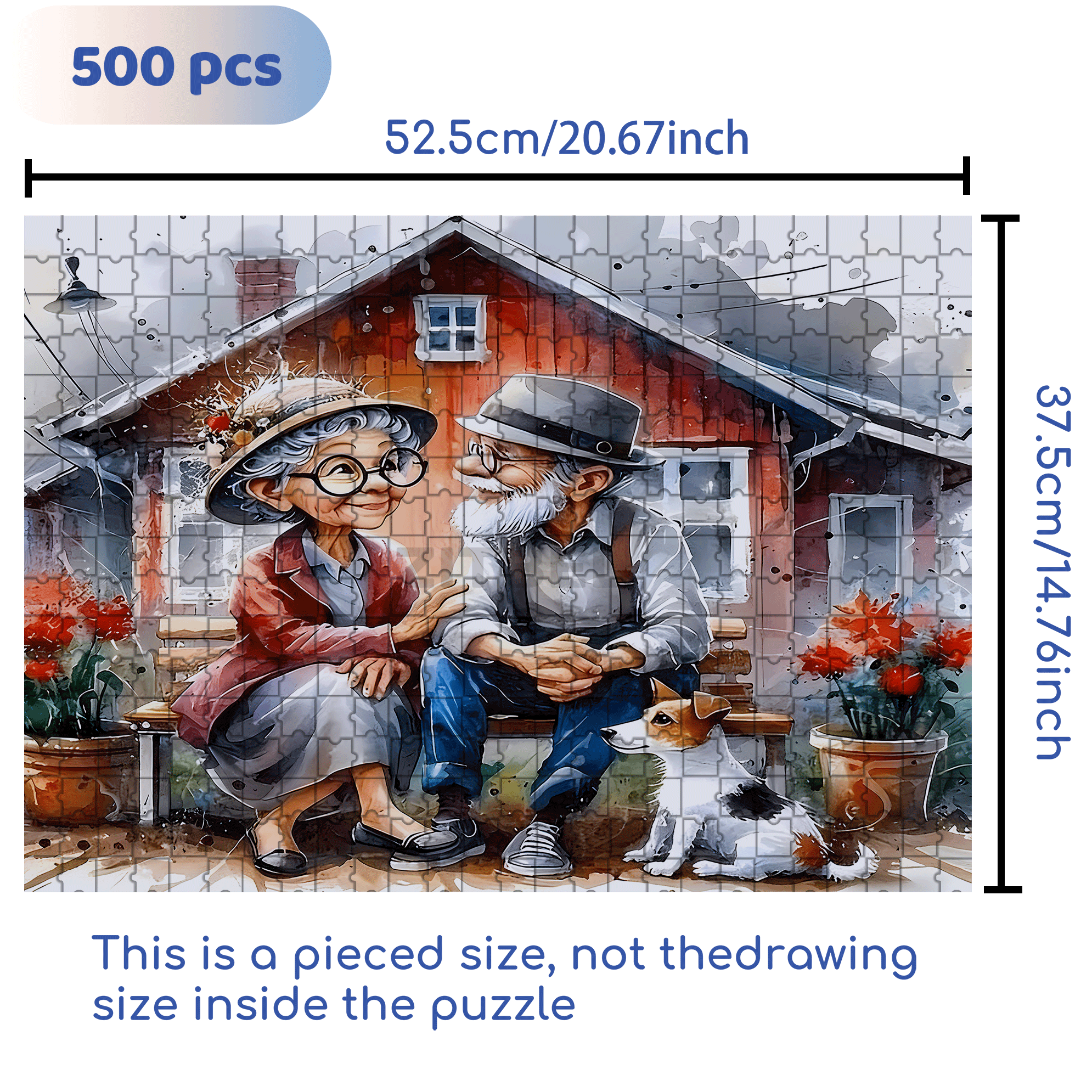 Affectionate 500pcs/1000pcs Jigsaw Puzzle, Scratch-Resistant, Interactive Family Game & Brain-Boosting DIY Decor, Perfect for Halloween, Christmas & New Year Gifts, Family Puzzle Game