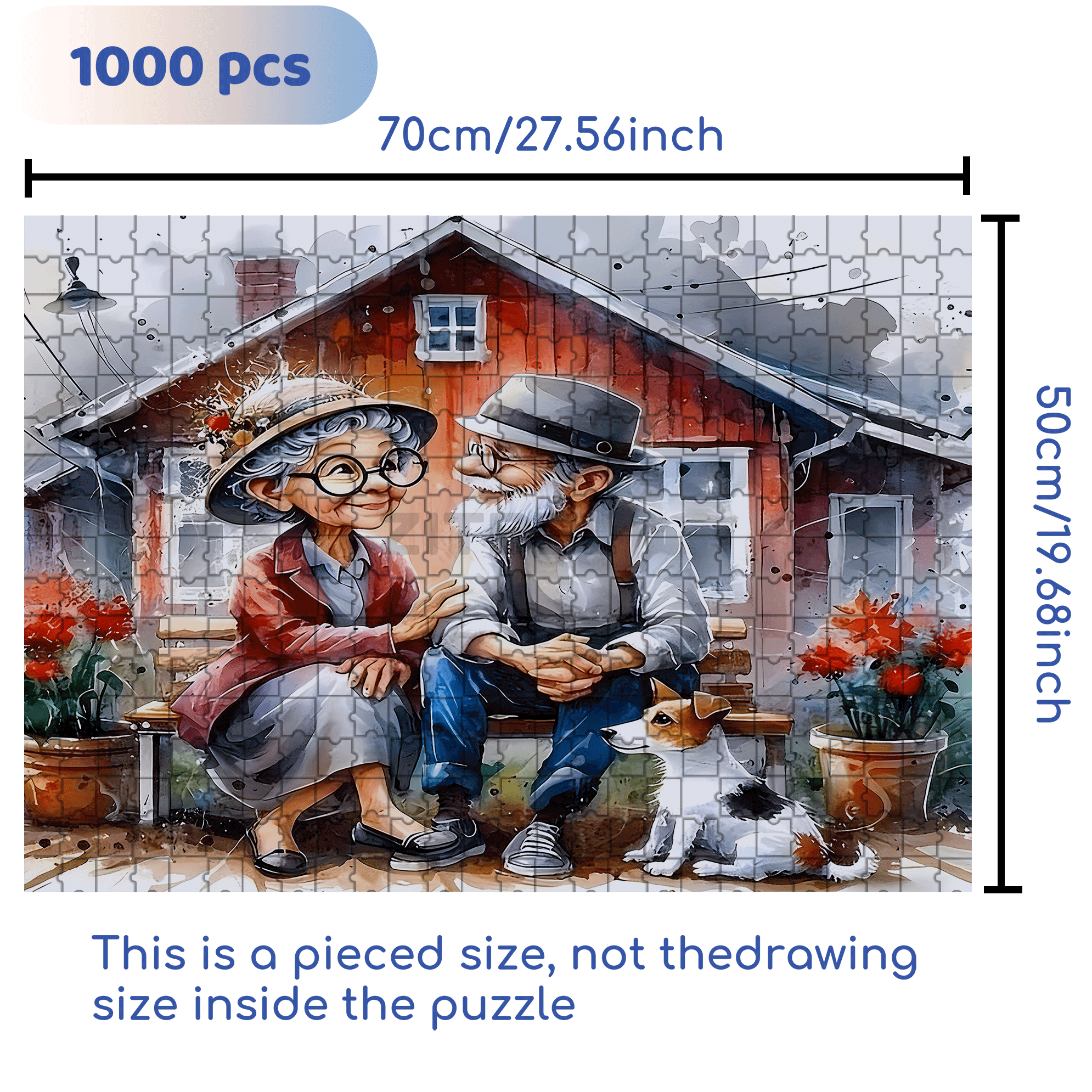 Affectionate 500pcs/1000pcs Jigsaw Puzzle, Scratch-Resistant, Interactive Family Game & Brain-Boosting DIY Decor, Perfect for Halloween, Christmas & New Year Gifts, Family Puzzle Game