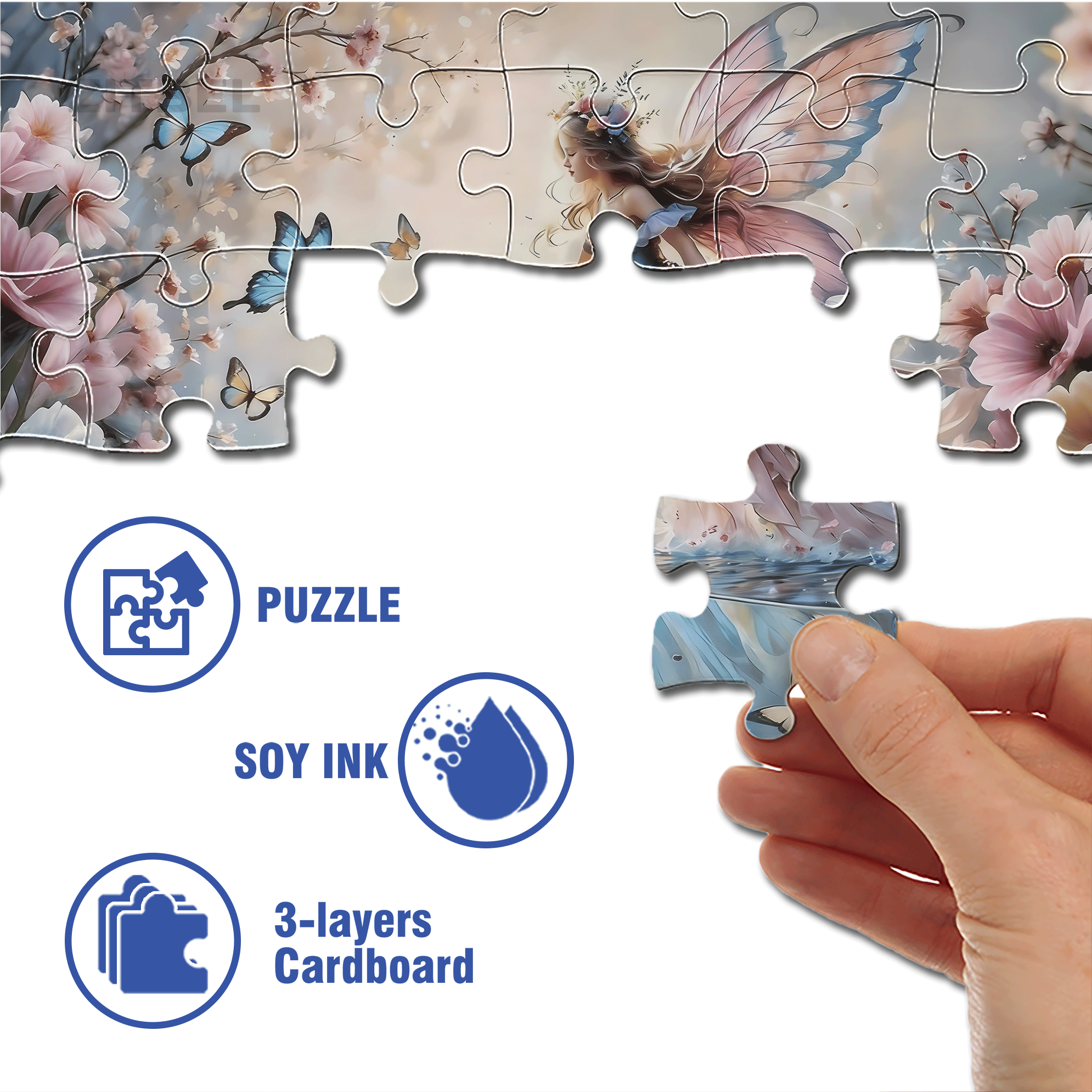 Birds & Fish 500pcs/1000pcs Jigsaw Puzzle, Scratch-Resistant, Interactive Family Game & Brain-Boosting DIY Decor, Perfect for Halloween, Christmas & New Year Gifts, Family Puzzle Game