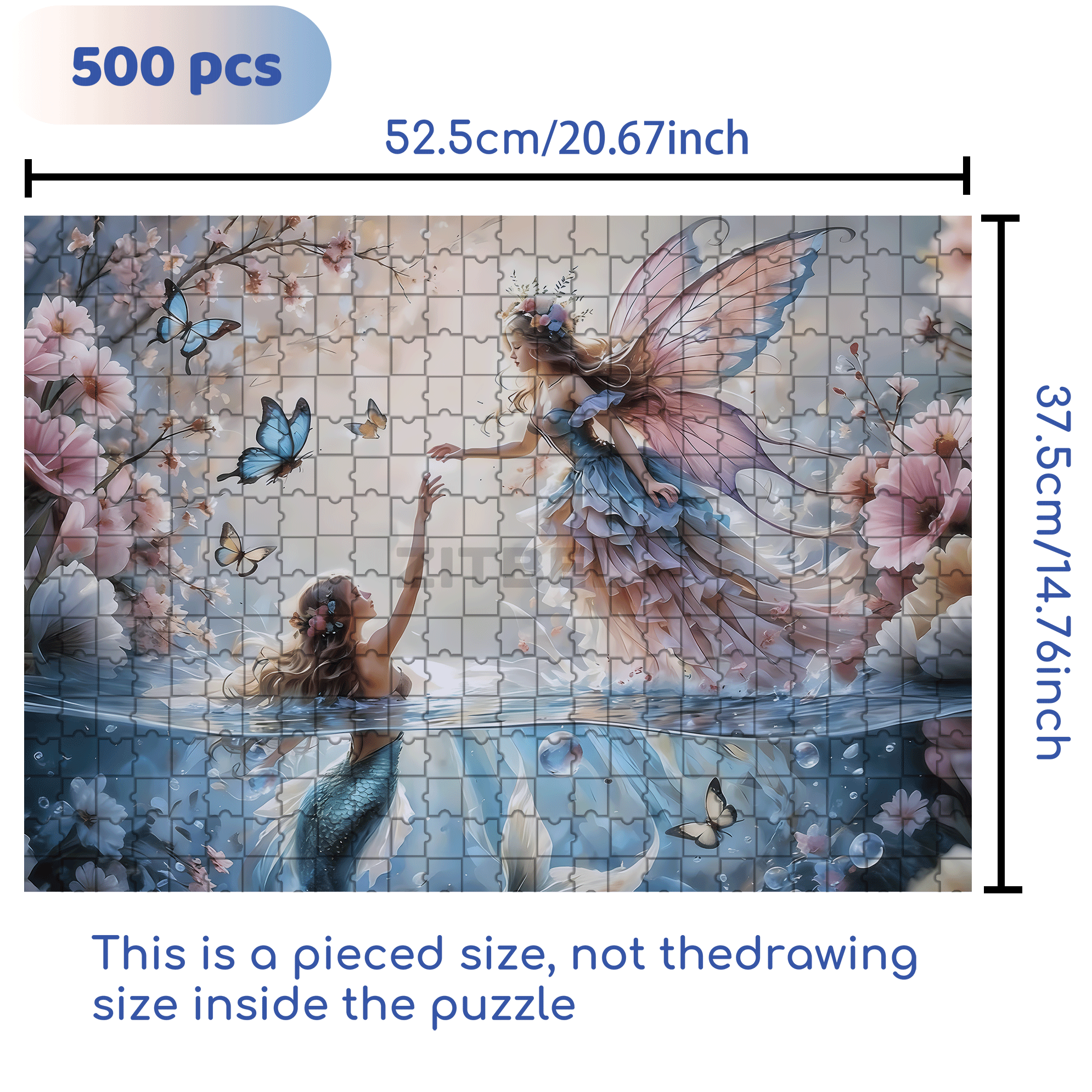 Birds & Fish 500pcs/1000pcs Jigsaw Puzzle, Scratch-Resistant, Interactive Family Game & Brain-Boosting DIY Decor, Perfect for Halloween, Christmas & New Year Gifts, Family Puzzle Game