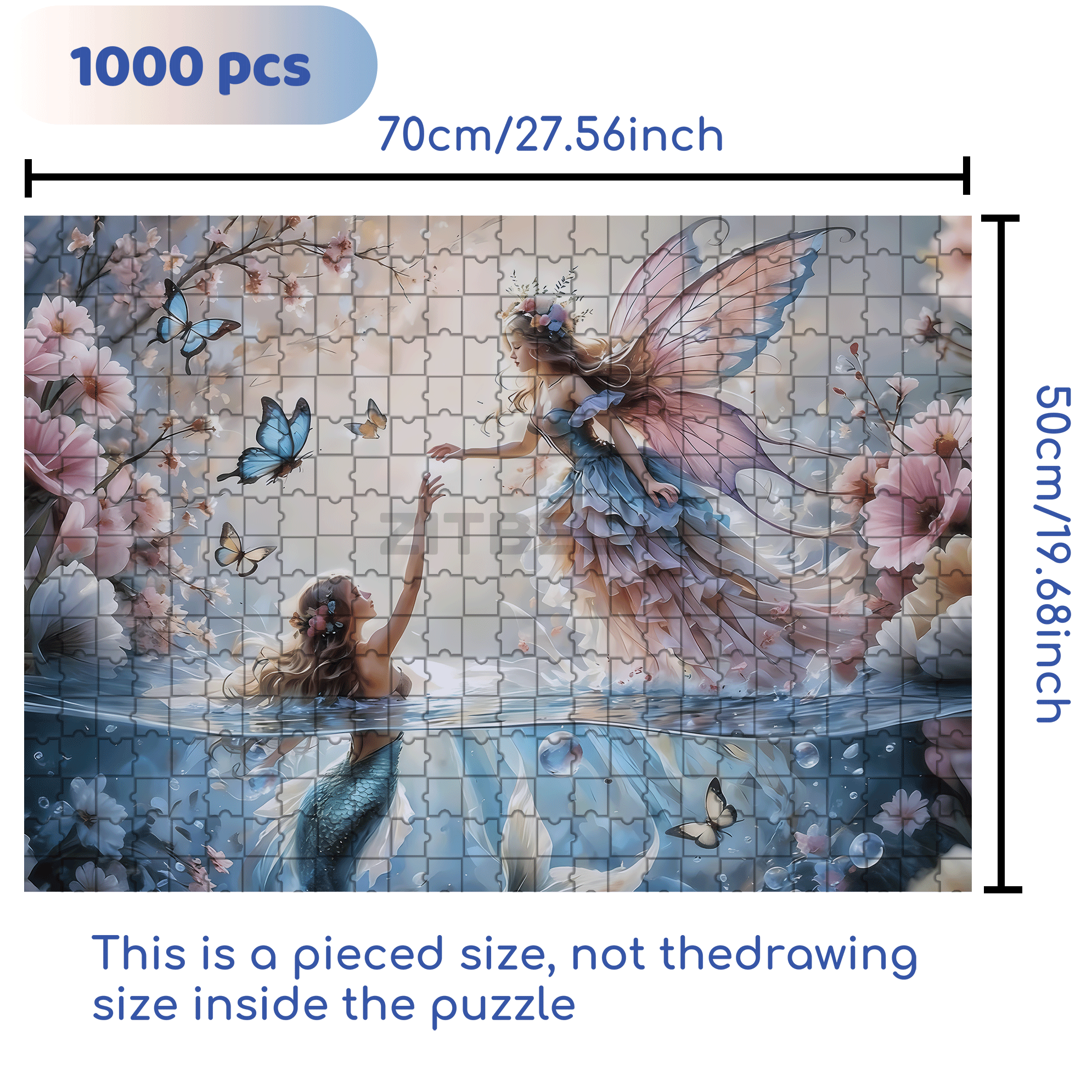 Birds & Fish 500pcs/1000pcs Jigsaw Puzzle, Scratch-Resistant, Interactive Family Game & Brain-Boosting DIY Decor, Perfect for Halloween, Christmas & New Year Gifts, Family Puzzle Game