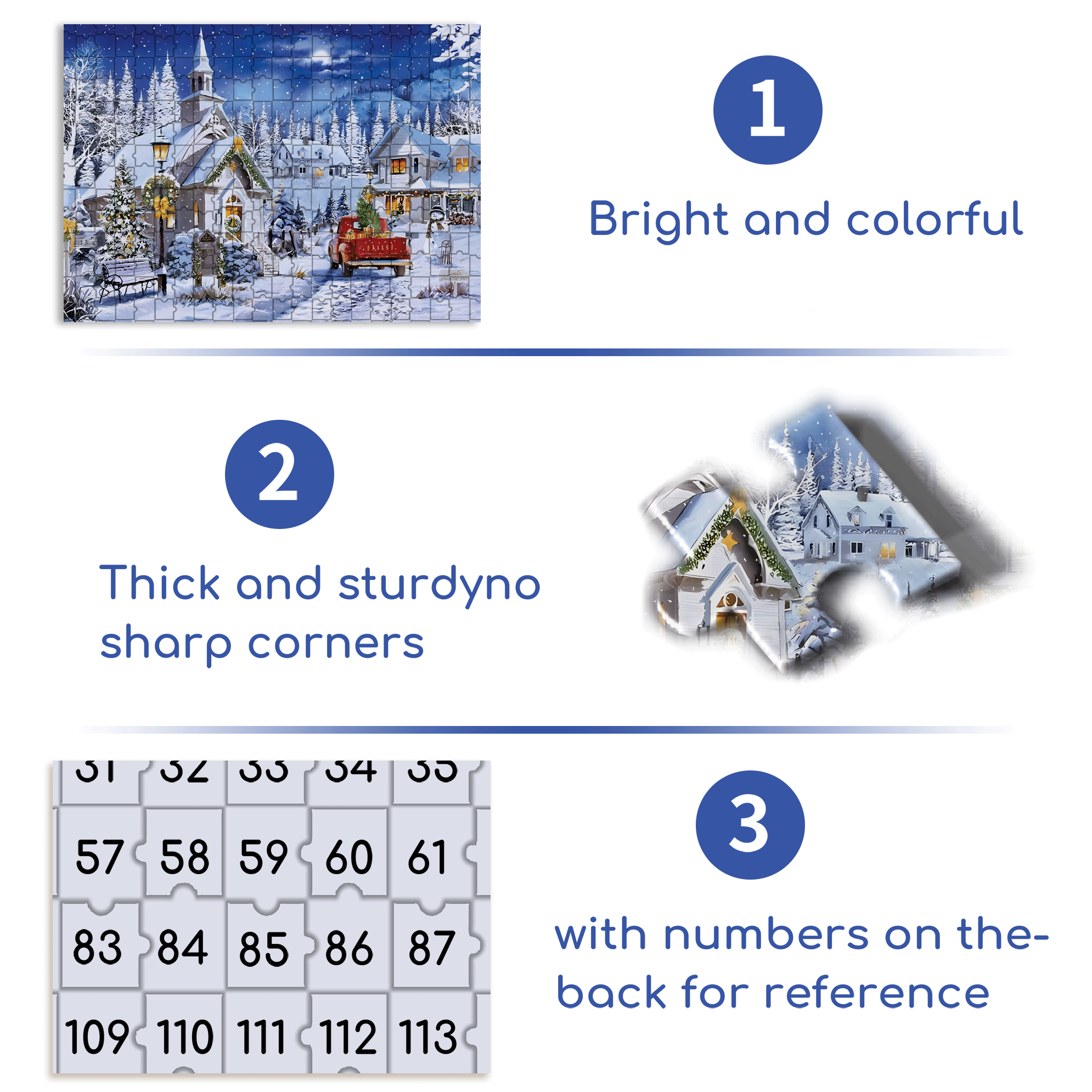 Chapel's Winter Light Jigsaw Puzzle 500pcs/1000pcs Jigsaw Puzzle, Scratch-Resistant, Interactive Family Game & Brain-Boosting DIY Decor, Perfect for Halloween, Christmas & New Year Gifts, Family Puzzle Game