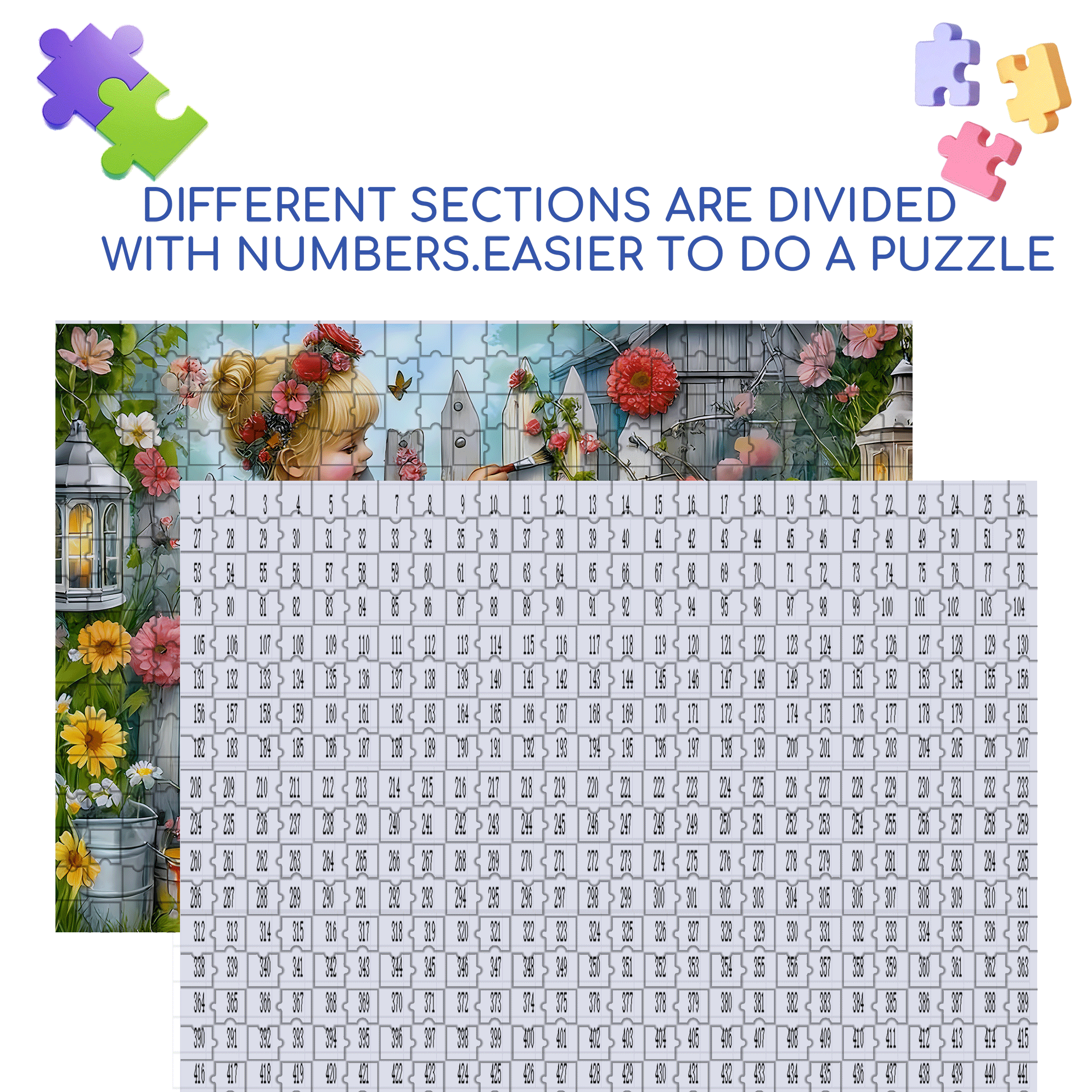 Decorate The Yard 500pcs/1000pcs Jigsaw Puzzle, Scratch-Resistant, Interactive Family Game & Brain-Boosting DIY Decor, Perfect for Halloween, Christmas & New Year Gifts, Family Puzzle Game