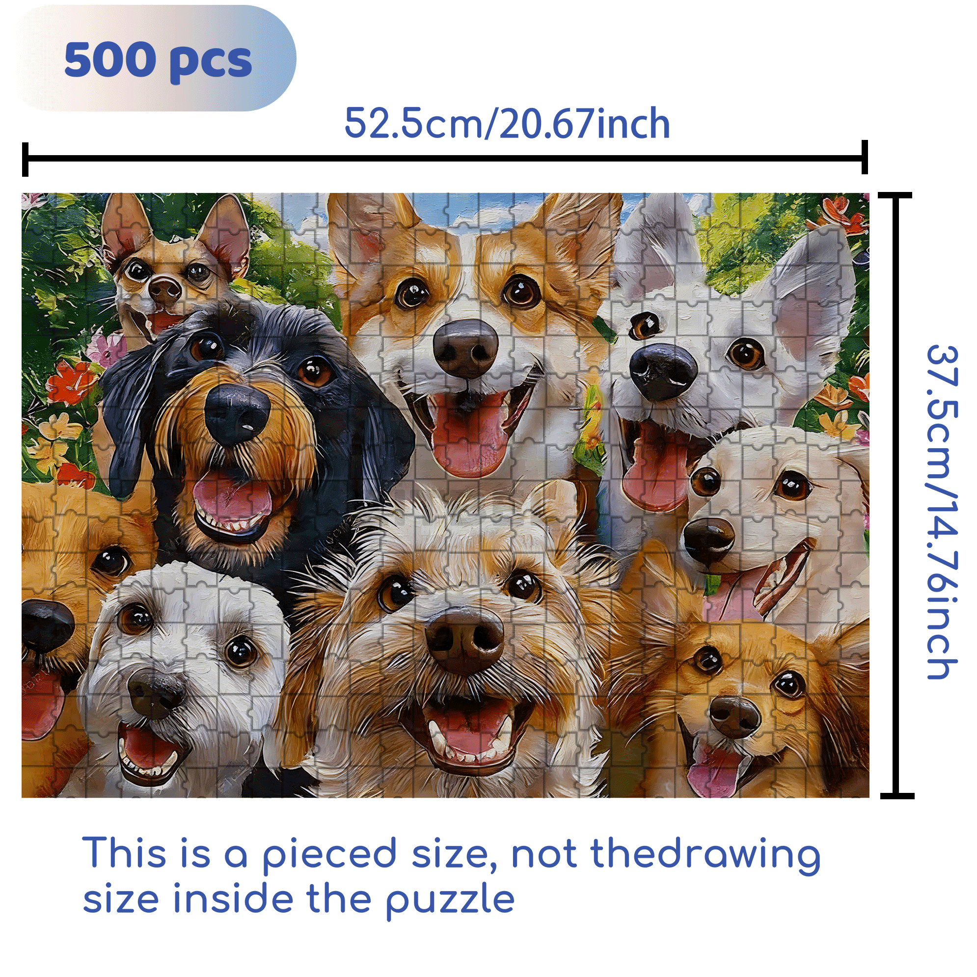 Dog League 500pcs/1000pcs Jigsaw Puzzle, Scratch-Resistant, Interactive Family Game & Brain-Boosting DIY Decor, Perfect for Halloween, Christmas & New Year Gifts, Family Puzzle Game