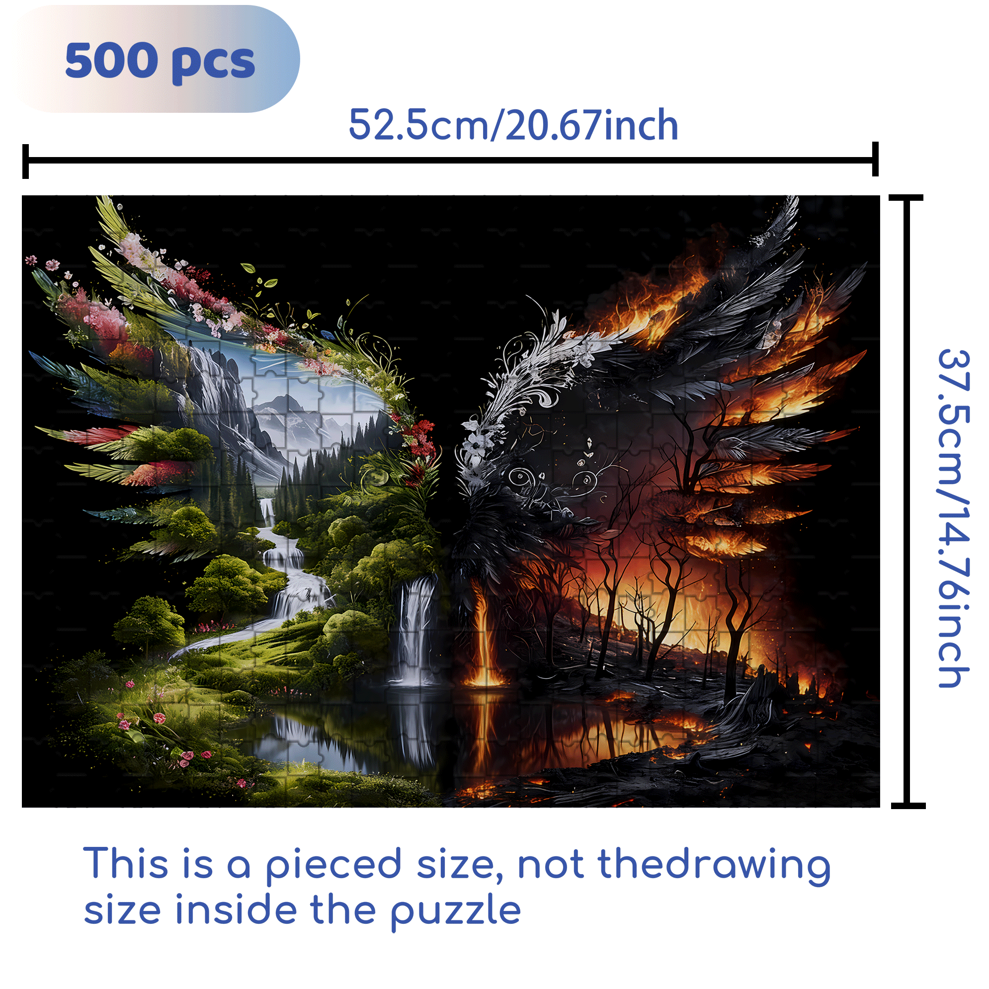 Dreamlike Secret Realm 500pcs/1000pcs Jigsaw Puzzle, Scratch-Resistant, Interactive Family Game & Brain-Boosting DIY Decor, Perfect for Halloween, Christmas & New Year Gifts, Family Puzzle Game