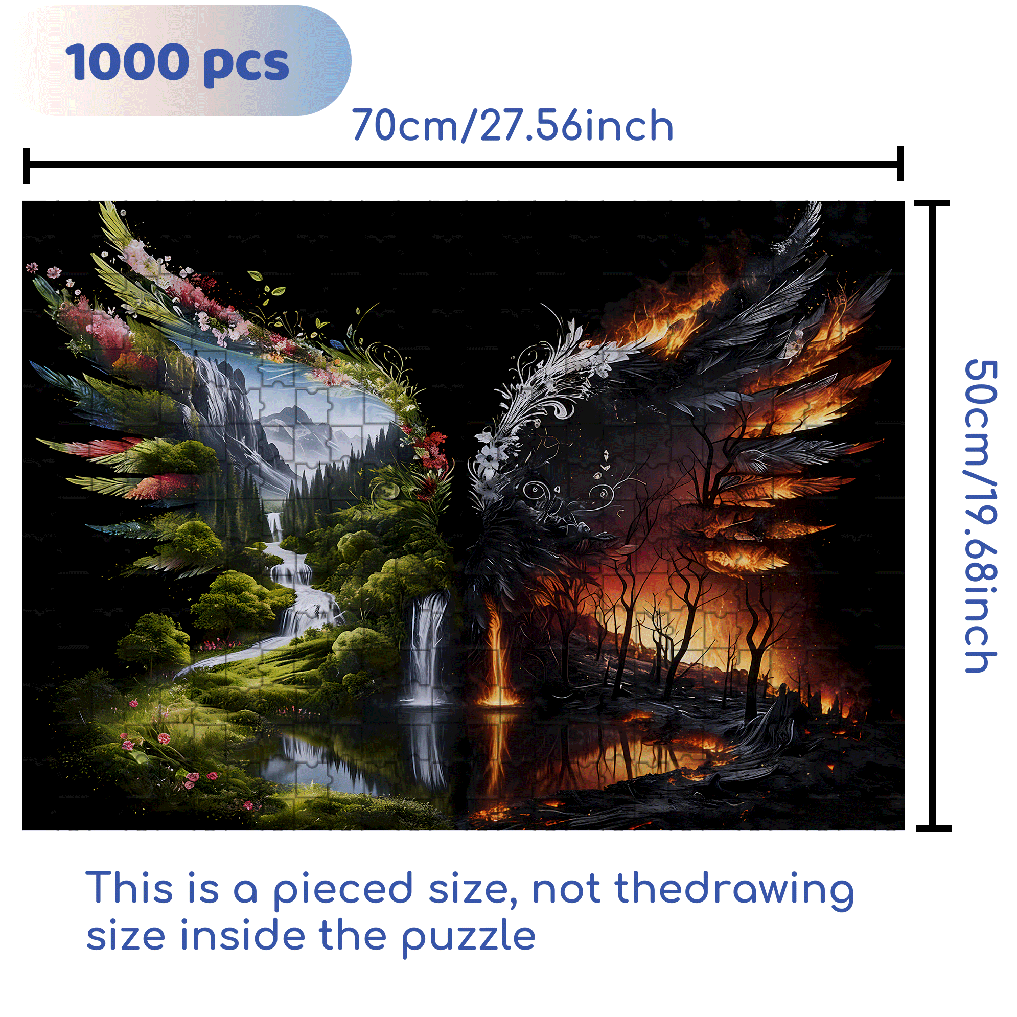 Dreamlike Secret Realm 500pcs/1000pcs Jigsaw Puzzle, Scratch-Resistant, Interactive Family Game & Brain-Boosting DIY Decor, Perfect for Halloween, Christmas & New Year Gifts, Family Puzzle Game