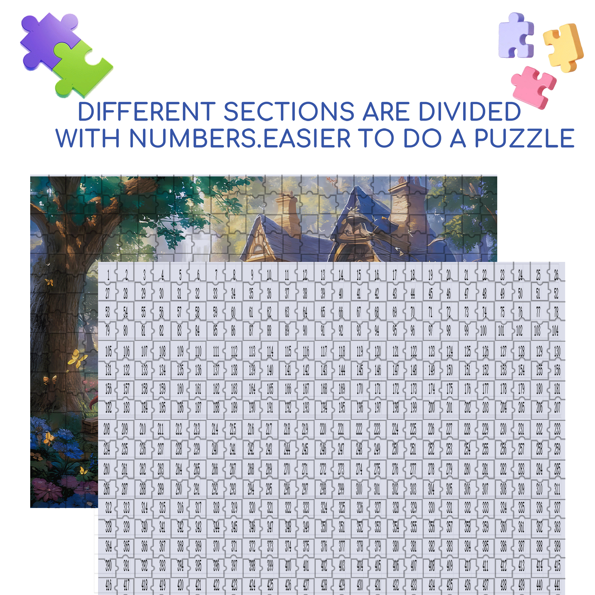 Dwarves In Fairy Tales 500pcs/1000pcs Jigsaw Puzzle, Scratch-Resistant, Interactive Family Game & Brain-Boosting DIY Decor, Perfect for Halloween, Christmas & New Year Gifts, Family Puzzle Game