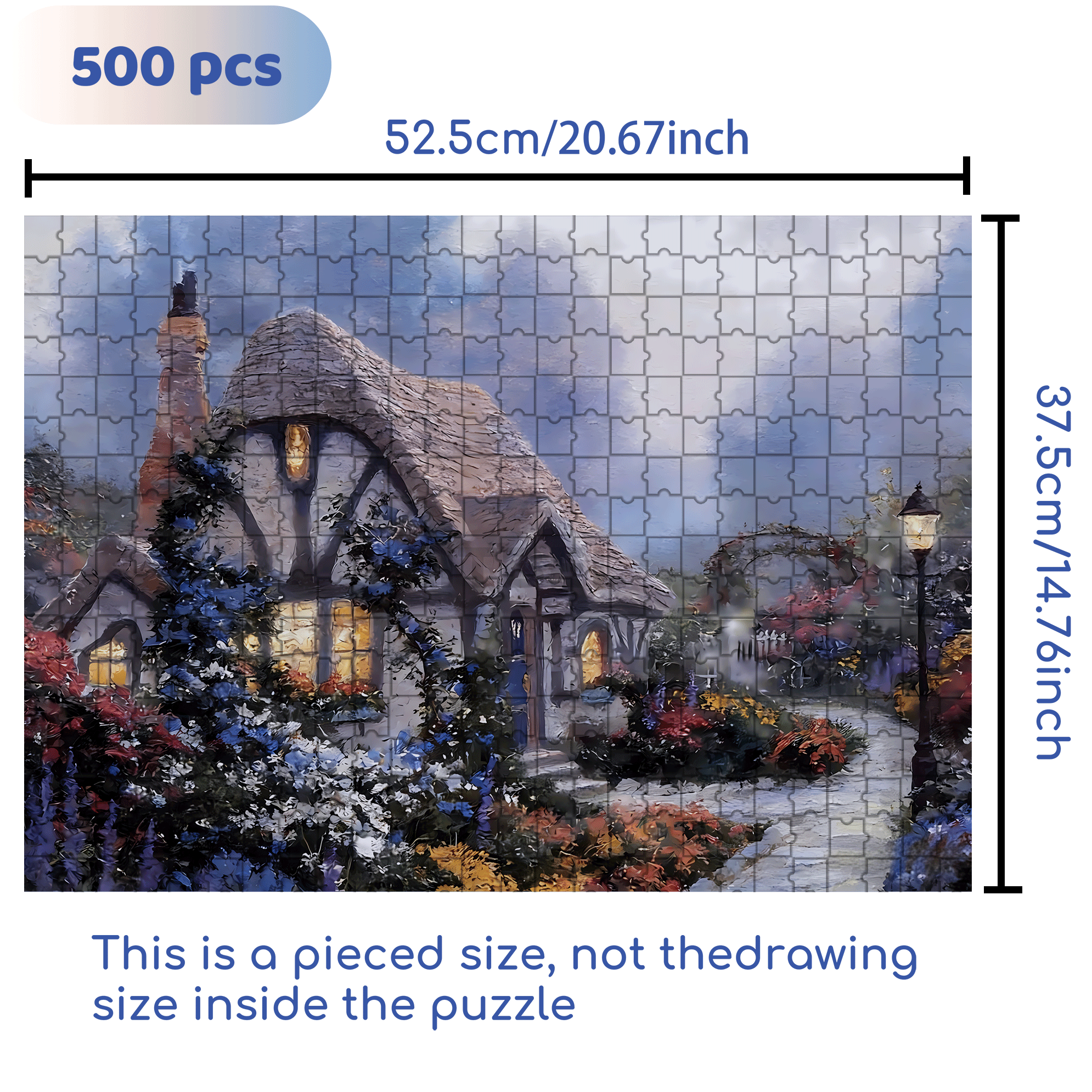 Featuring A Cozy Cabin 500pcs/1000pcs Jigsaw Puzzle, Scratch-Resistant, Interactive Family Game & Brain-Boosting DIY Decor, Perfect for Halloween, Christmas & New Year Gifts, Family Puzzle Game