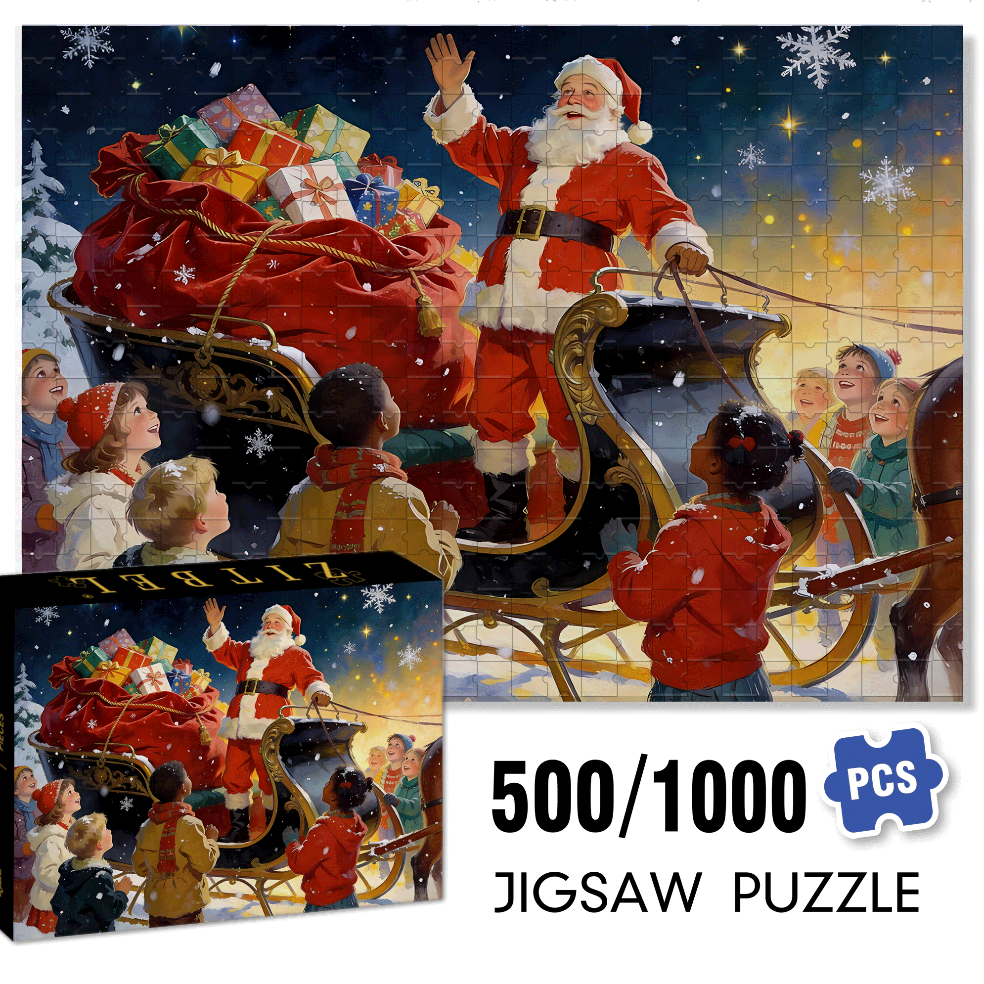 I Hope Everything Goes Well For You 500pcs/1000pcs Jigsaw Puzzle, Scratch-Resistant, Interactive Family Game & Brain-Boosting DIY Decor, Perfect for Halloween, Christmas & New Year Gifts, Family Puzzle Game