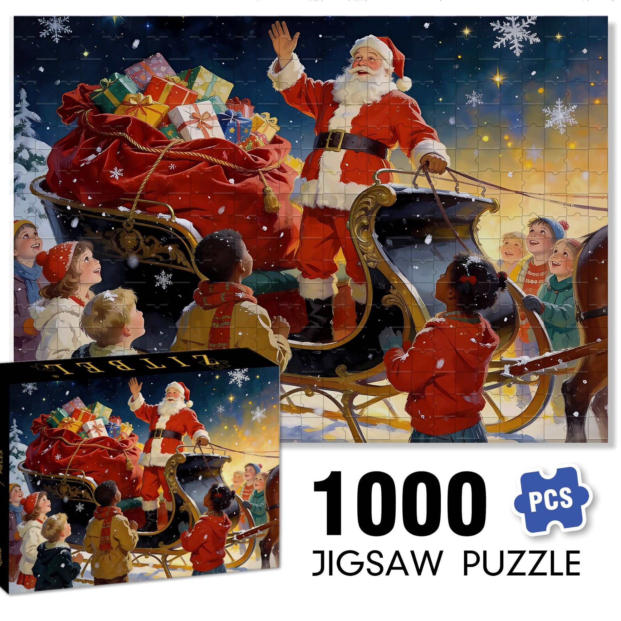 I Hope Everything Goes Well For You 500pcs/1000pcs Jigsaw Puzzle, Scratch-Resistant, Interactive Family Game & Brain-Boosting DIY Decor, Perfect for Halloween, Christmas & New Year Gifts, Family Puzzle Game