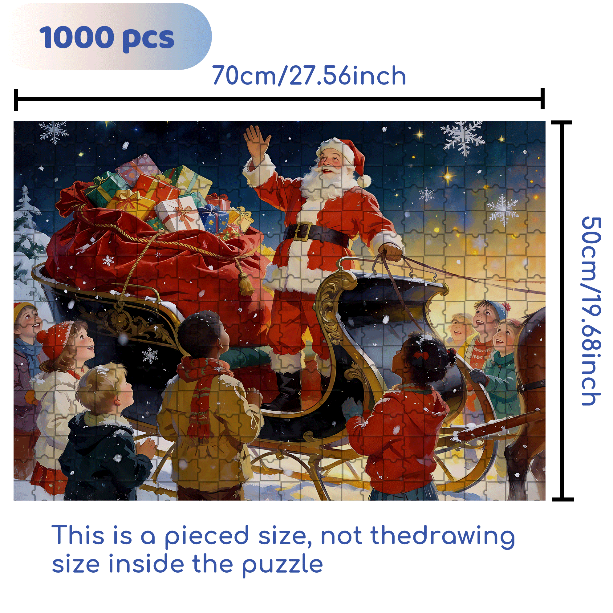 I Hope Everything Goes Well For You 500pcs/1000pcs Jigsaw Puzzle, Scratch-Resistant, Interactive Family Game & Brain-Boosting DIY Decor, Perfect for Halloween, Christmas & New Year Gifts, Family Puzzle Game