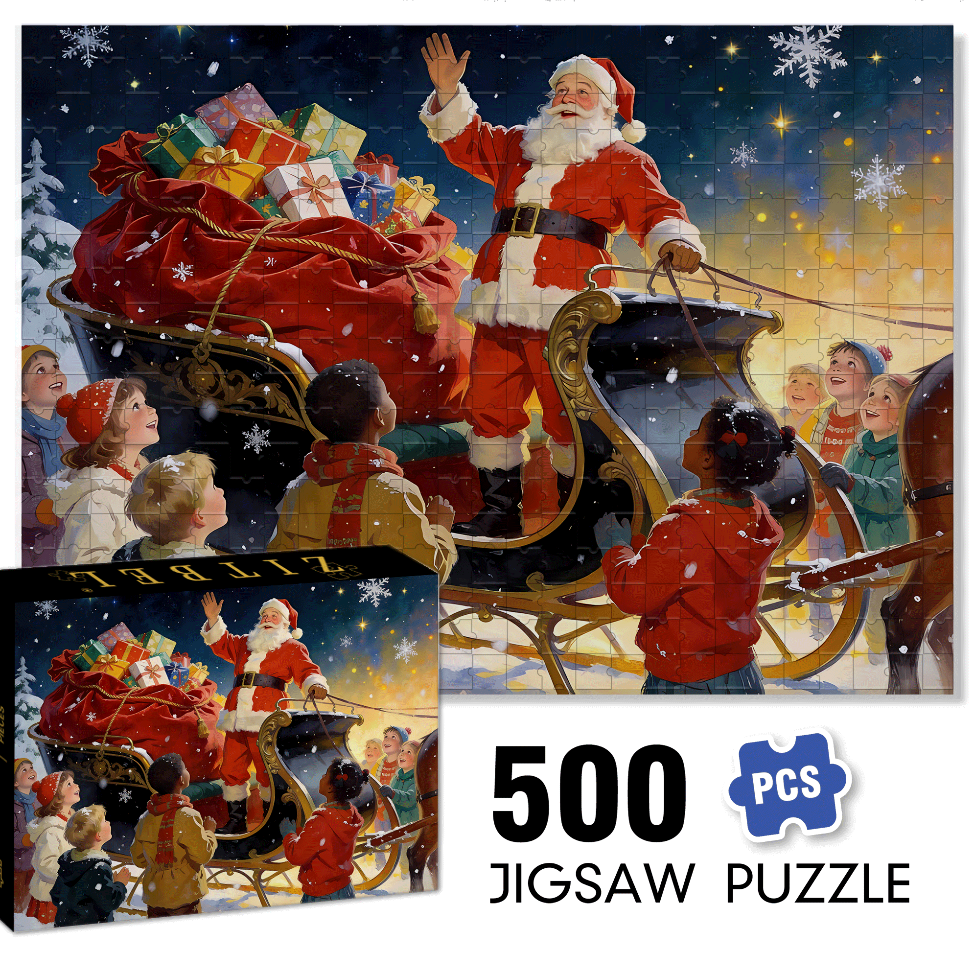 I Hope Everything Goes Well For You 500pcs/1000pcs Jigsaw Puzzle, Scratch-Resistant, Interactive Family Game & Brain-Boosting DIY Decor, Perfect for Halloween, Christmas & New Year Gifts, Family Puzzle Game