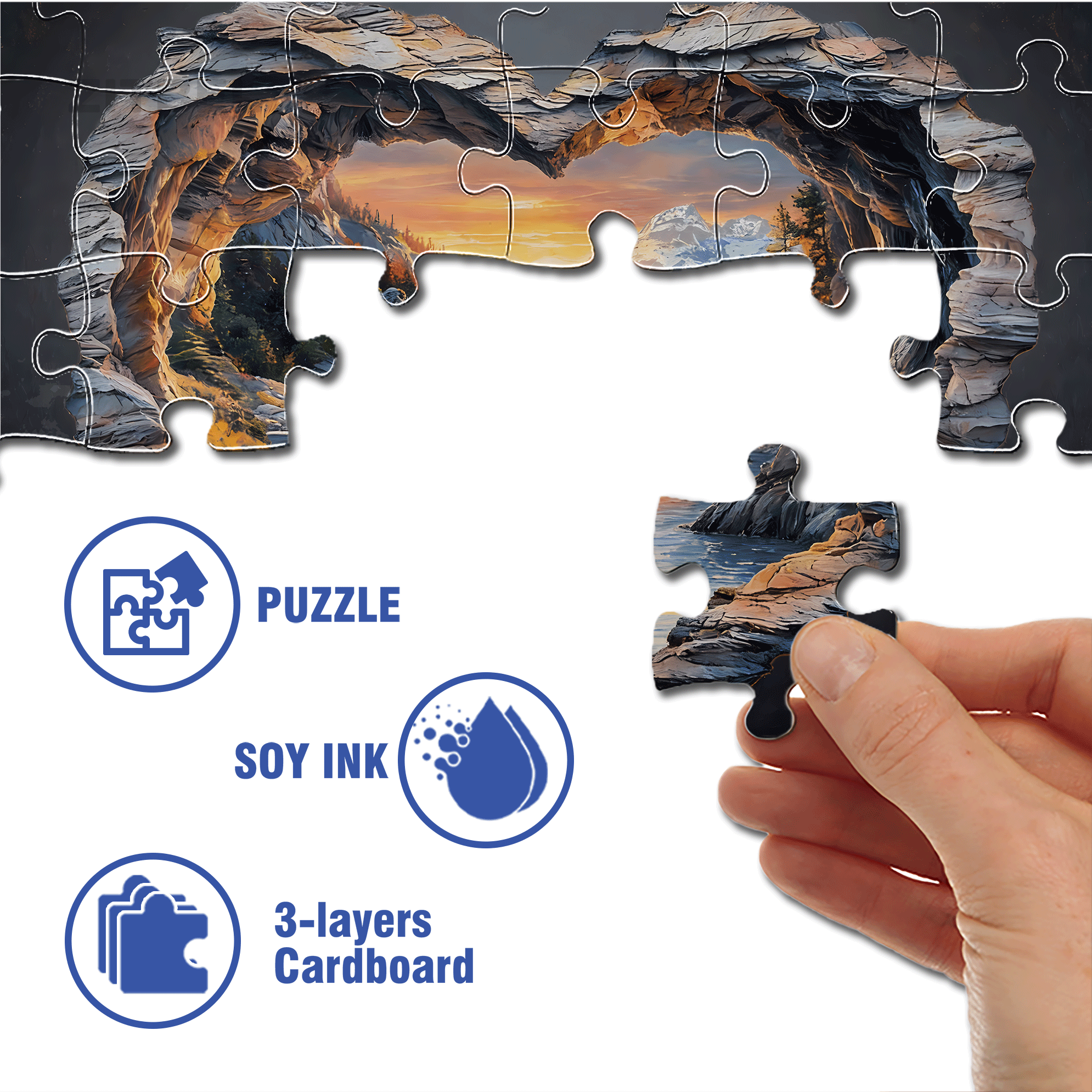 Lake Louise Heart-Shaped 500pcs/1000pcs Jigsaw Puzzle, Scratch-Resistant, Interactive Family Game & Brain-Boosting DIY Decor, Perfect for Halloween, Christmas & New Year Gifts, Family Puzzle Game