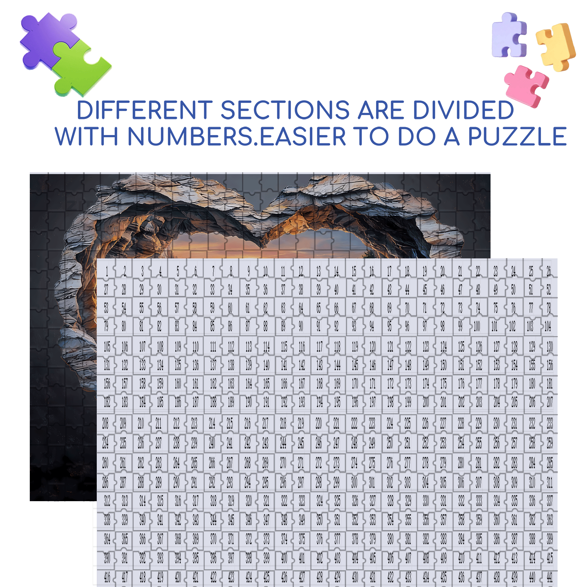 Lake Louise Heart-Shaped 500pcs/1000pcs Jigsaw Puzzle, Scratch-Resistant, Interactive Family Game & Brain-Boosting DIY Decor, Perfect for Halloween, Christmas & New Year Gifts, Family Puzzle Game