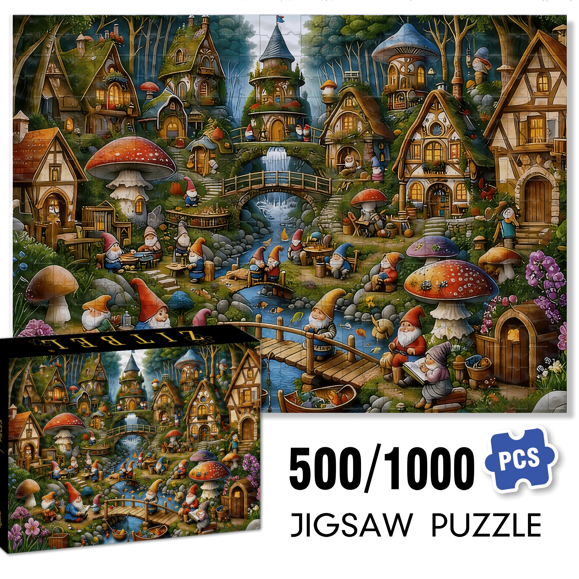 Microscopic Life 500pcs/1000pcs Jigsaw Puzzle, Scratch-Resistant, Interactive Family Game & Brain-Boosting DIY Decor, Perfect for Halloween, Christmas & New Year Gifts, Family Puzzle Game