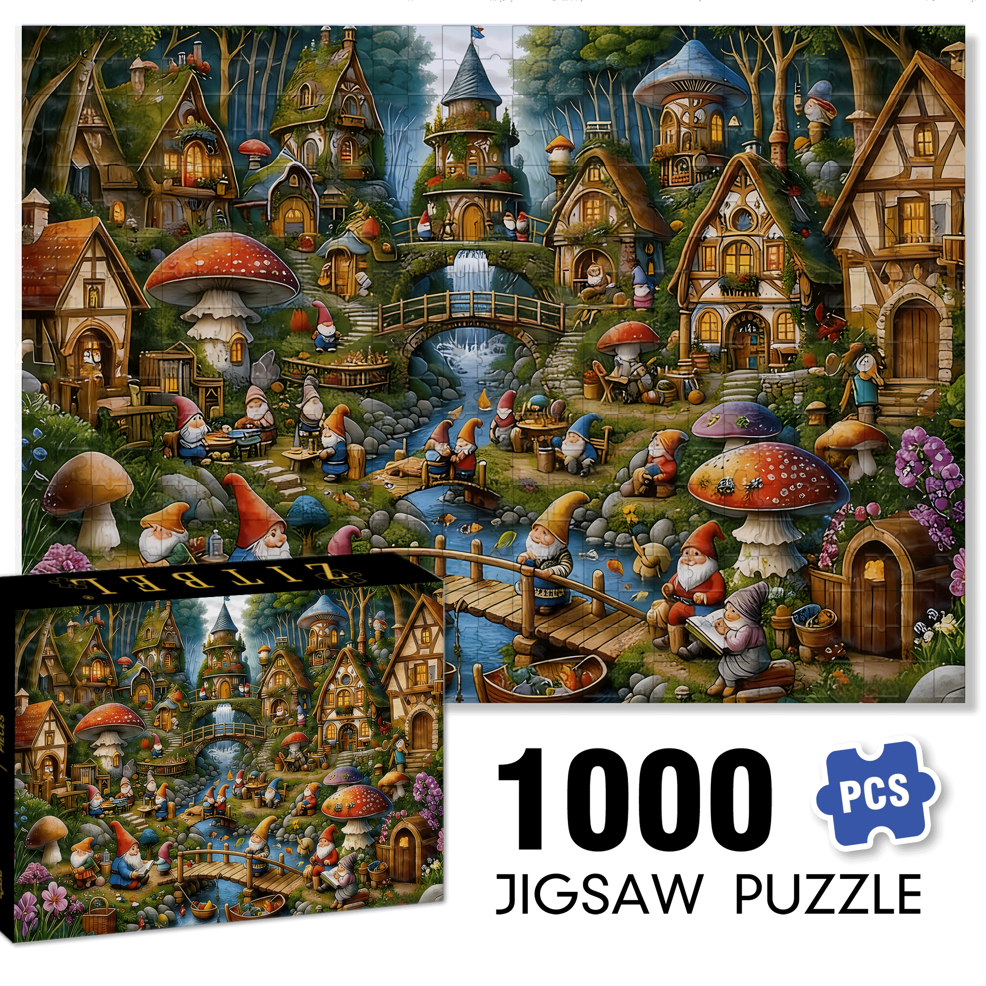 Microscopic Life 500pcs/1000pcs Jigsaw Puzzle, Scratch-Resistant, Interactive Family Game & Brain-Boosting DIY Decor, Perfect for Halloween, Christmas & New Year Gifts, Family Puzzle Game