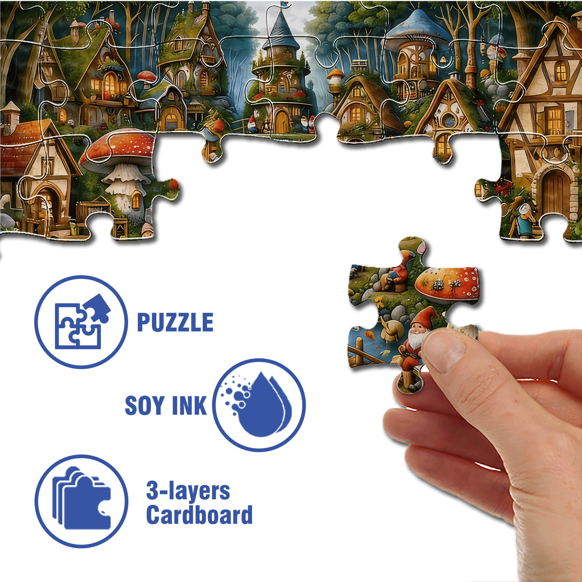 Microscopic Life 500pcs/1000pcs Jigsaw Puzzle, Scratch-Resistant, Interactive Family Game & Brain-Boosting DIY Decor, Perfect for Halloween, Christmas & New Year Gifts, Family Puzzle Game