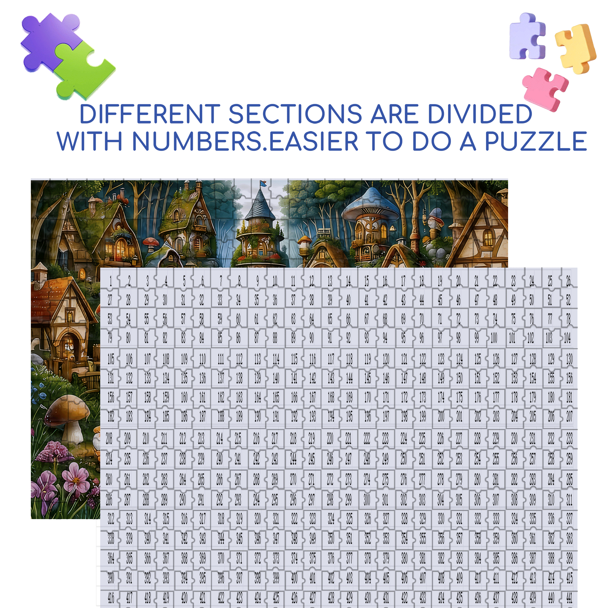 Microscopic Life 500pcs/1000pcs Jigsaw Puzzle, Scratch-Resistant, Interactive Family Game & Brain-Boosting DIY Decor, Perfect for Halloween, Christmas & New Year Gifts, Family Puzzle Game