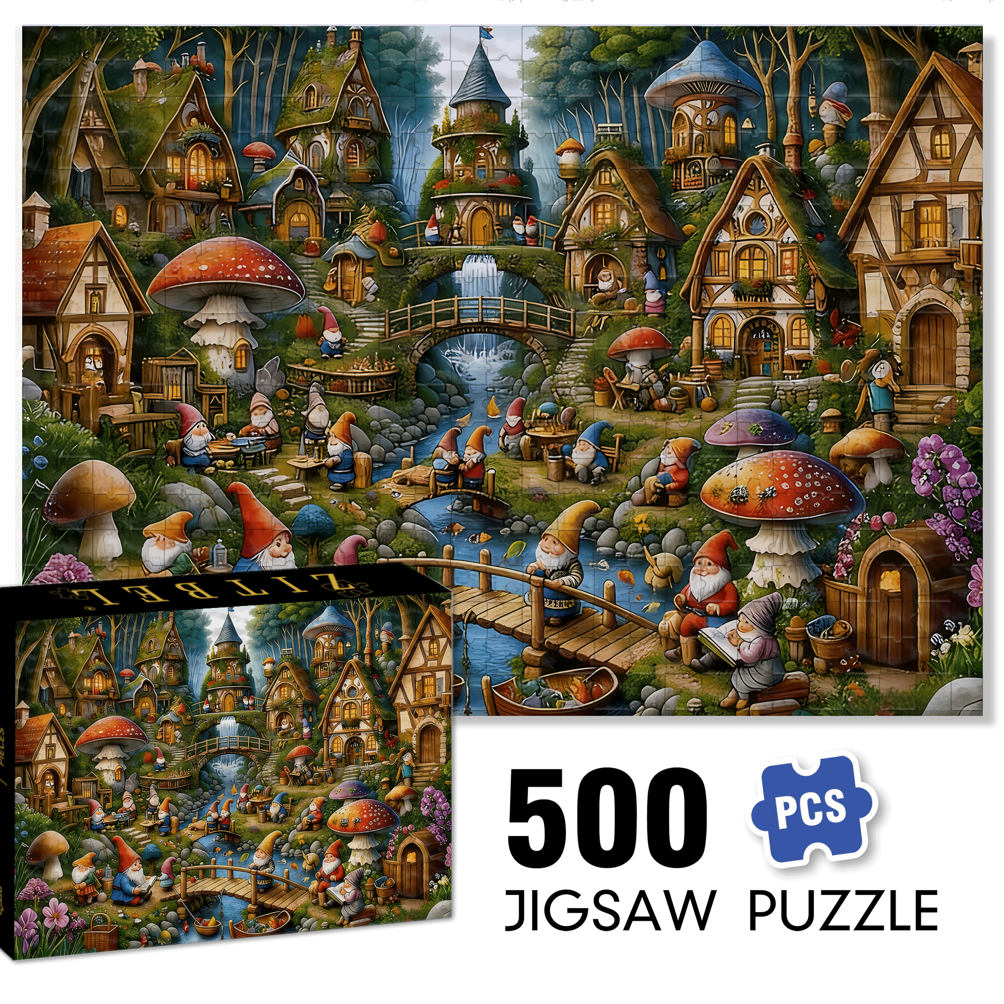 Microscopic Life 500pcs/1000pcs Jigsaw Puzzle, Scratch-Resistant, Interactive Family Game & Brain-Boosting DIY Decor, Perfect for Halloween, Christmas & New Year Gifts, Family Puzzle Game