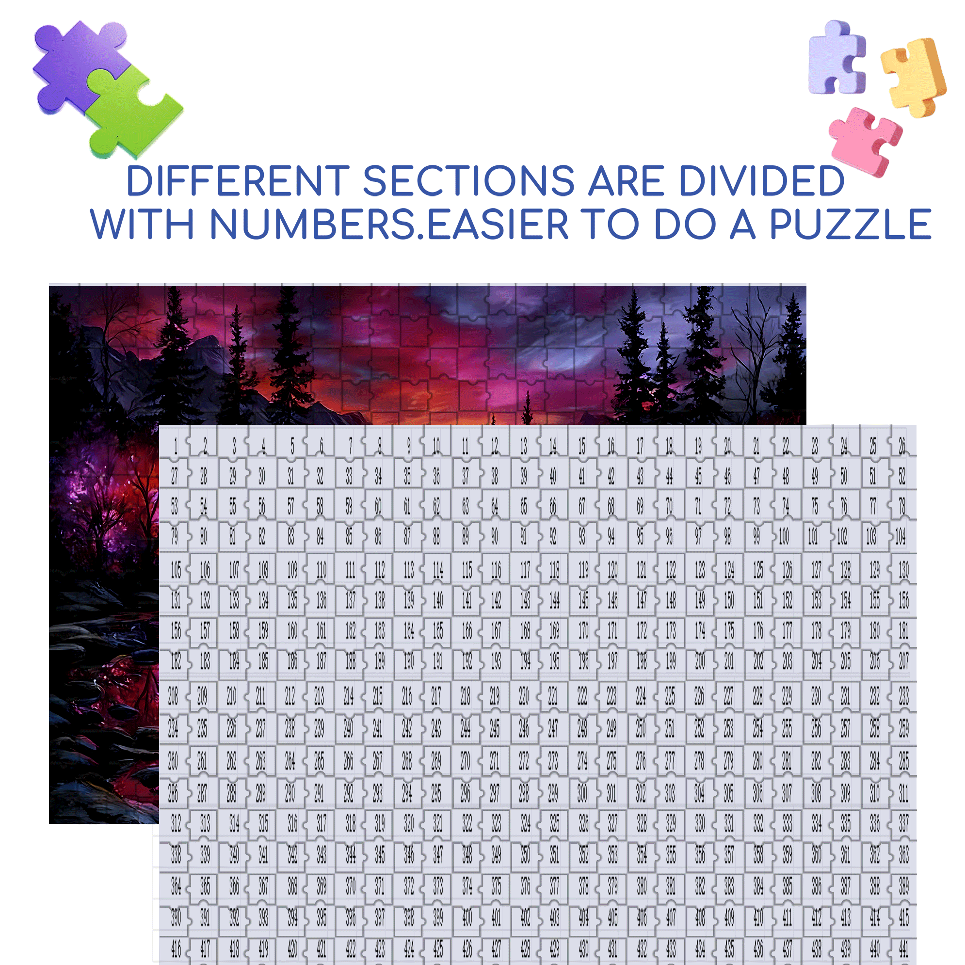 Morning In The Forest 500pcs/1000pcs Jigsaw Puzzle, Scratch-Resistant, Interactive Family Game & Brain-Boosting DIY Decor, Perfect for Halloween, Christmas & New Year Gifts, Family Puzzle Game