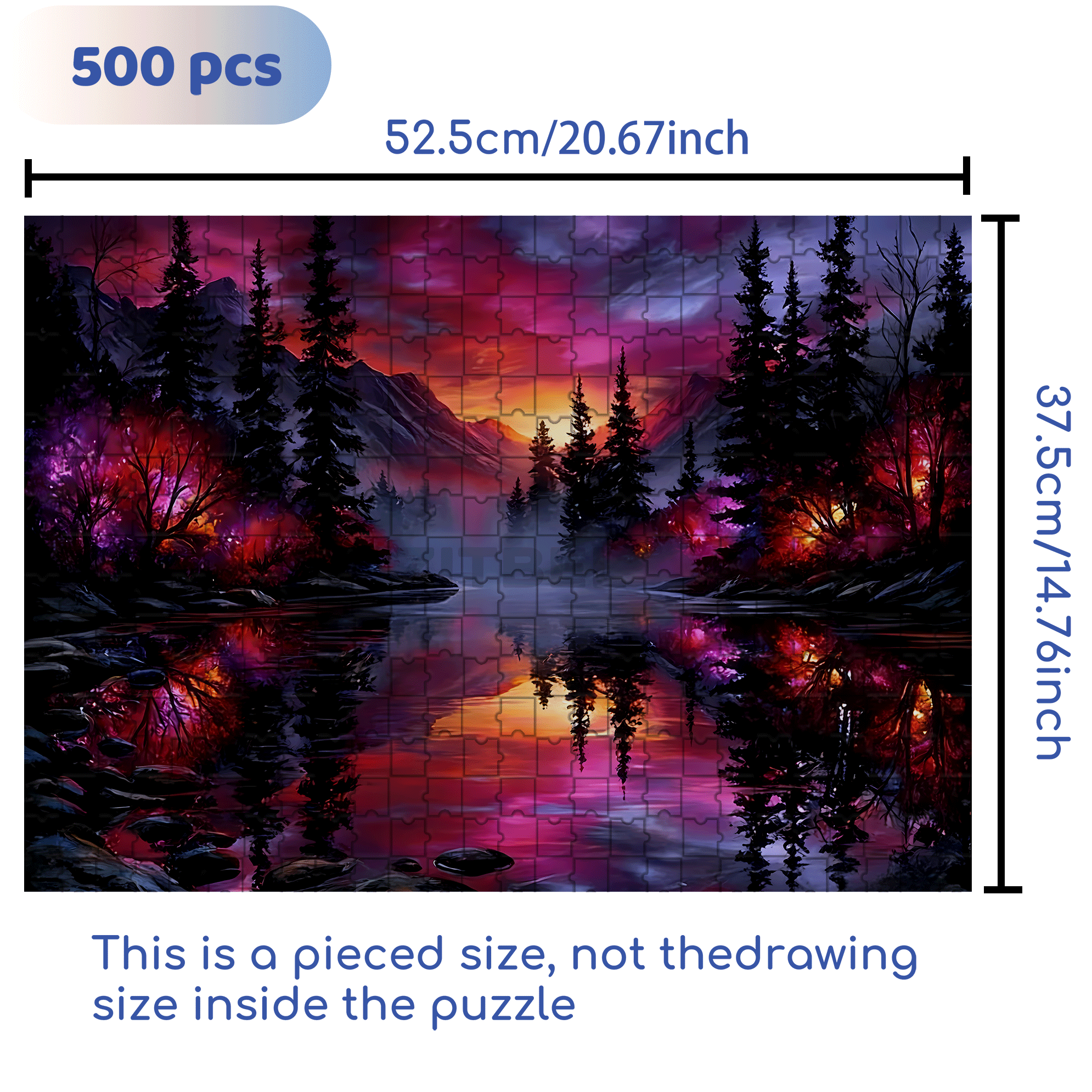 Morning In The Forest 500pcs/1000pcs Jigsaw Puzzle, Scratch-Resistant, Interactive Family Game & Brain-Boosting DIY Decor, Perfect for Halloween, Christmas & New Year Gifts, Family Puzzle Game