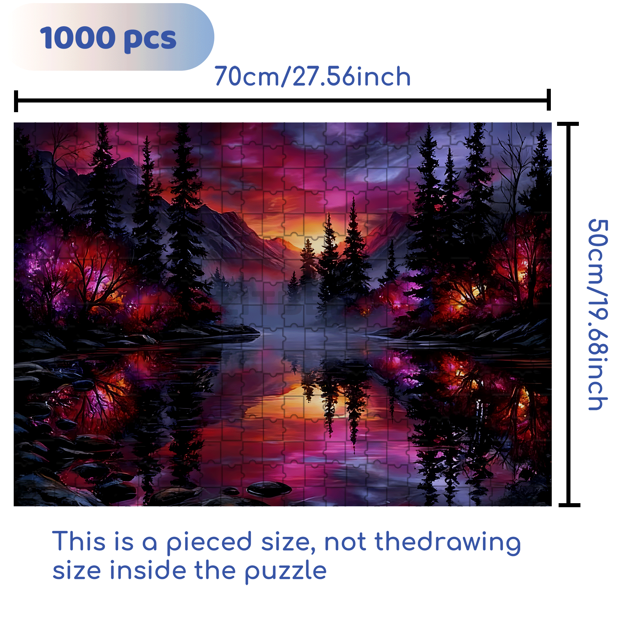 Morning In The Forest 500pcs/1000pcs Jigsaw Puzzle, Scratch-Resistant, Interactive Family Game & Brain-Boosting DIY Decor, Perfect for Halloween, Christmas & New Year Gifts, Family Puzzle Game