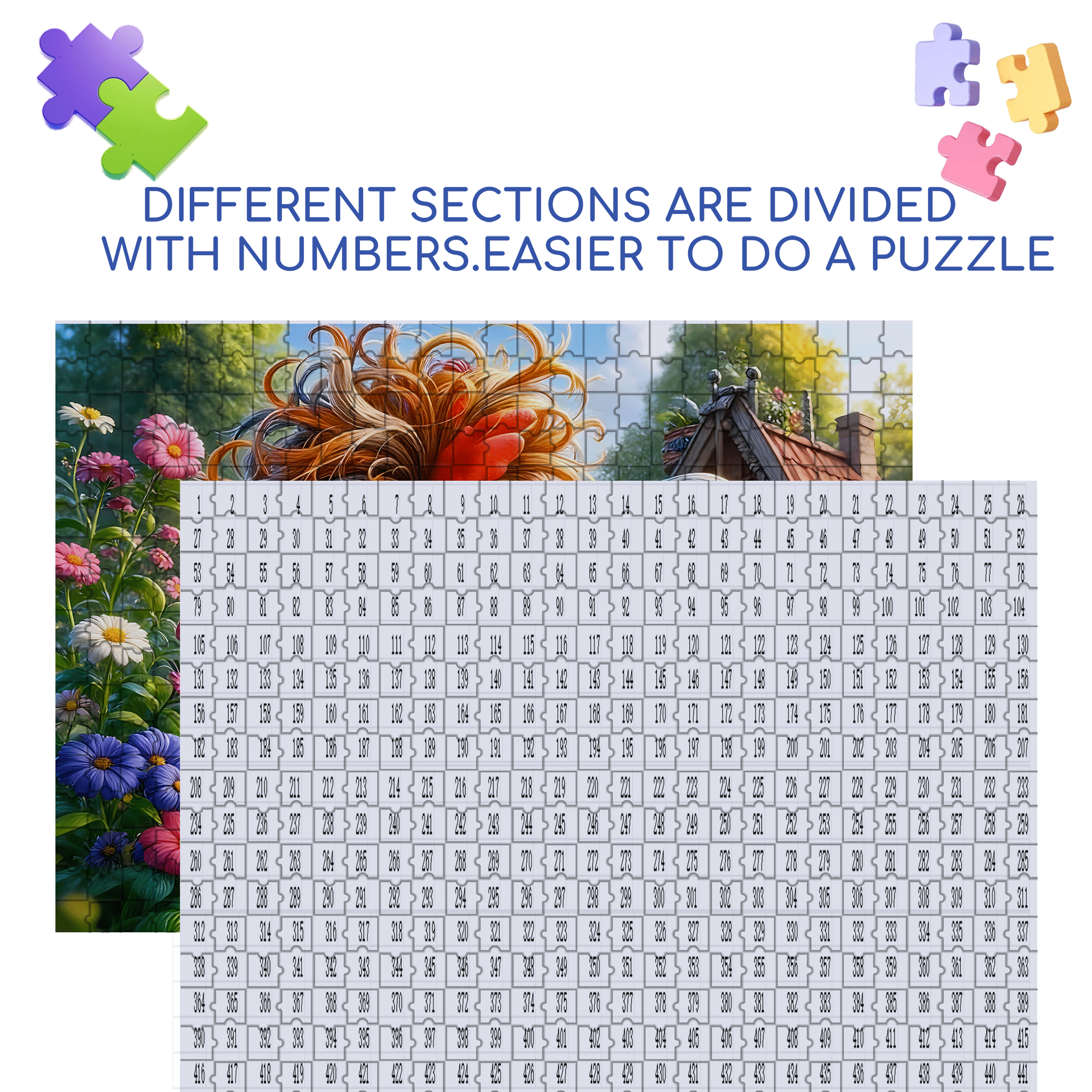 Pied Chicken 500pcs/1000pcs Jigsaw Puzzle, Scratch-Resistant, Interactive Family Game & Brain-Boosting DIY Decor, Perfect for Halloween, Christmas & New Year Gifts, Family Puzzle Game