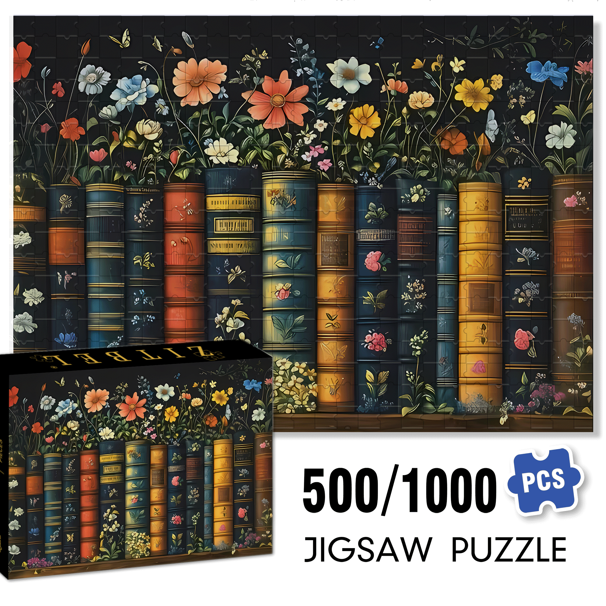 Seed Cans 500pcs/1000pcs Jigsaw Puzzle, Scratch-Resistant, Interactive Family Game & Brain-Boosting DIY Decor, Perfect for Halloween, Christmas & New Year Gifts, Family Puzzle Game