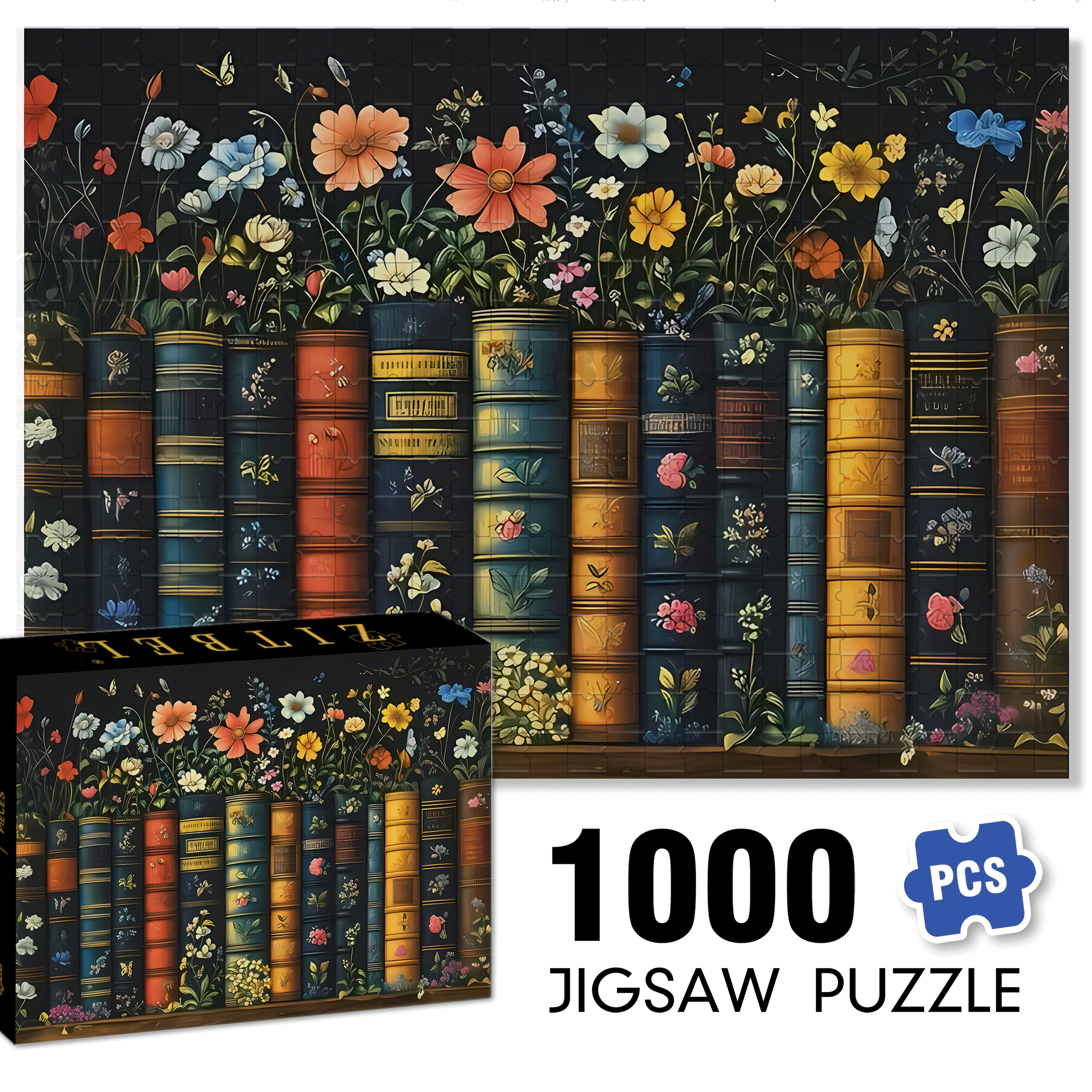 Seed Cans 500pcs/1000pcs Jigsaw Puzzle, Scratch-Resistant, Interactive Family Game & Brain-Boosting DIY Decor, Perfect for Halloween, Christmas & New Year Gifts, Family Puzzle Game