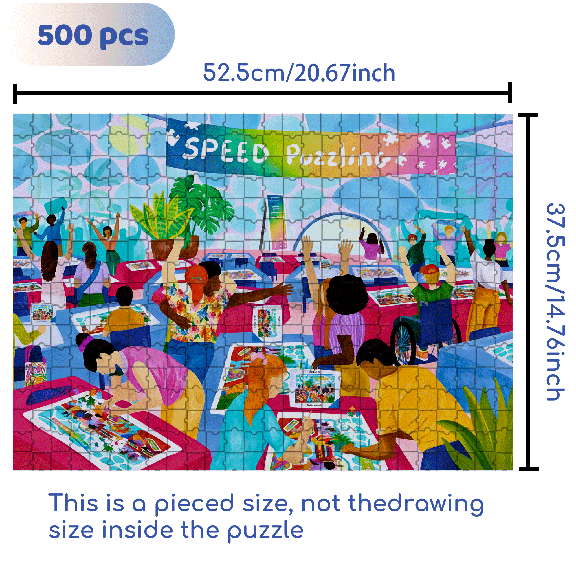 Speed Puzzling 500pcs/1000pcs Jigsaw Puzzle, Scratch-Resistant, Interactive Family Game & Brain-Boosting DIY Decor, Perfect for Halloween, Christmas & New Year Gifts, Family Puzzle Game