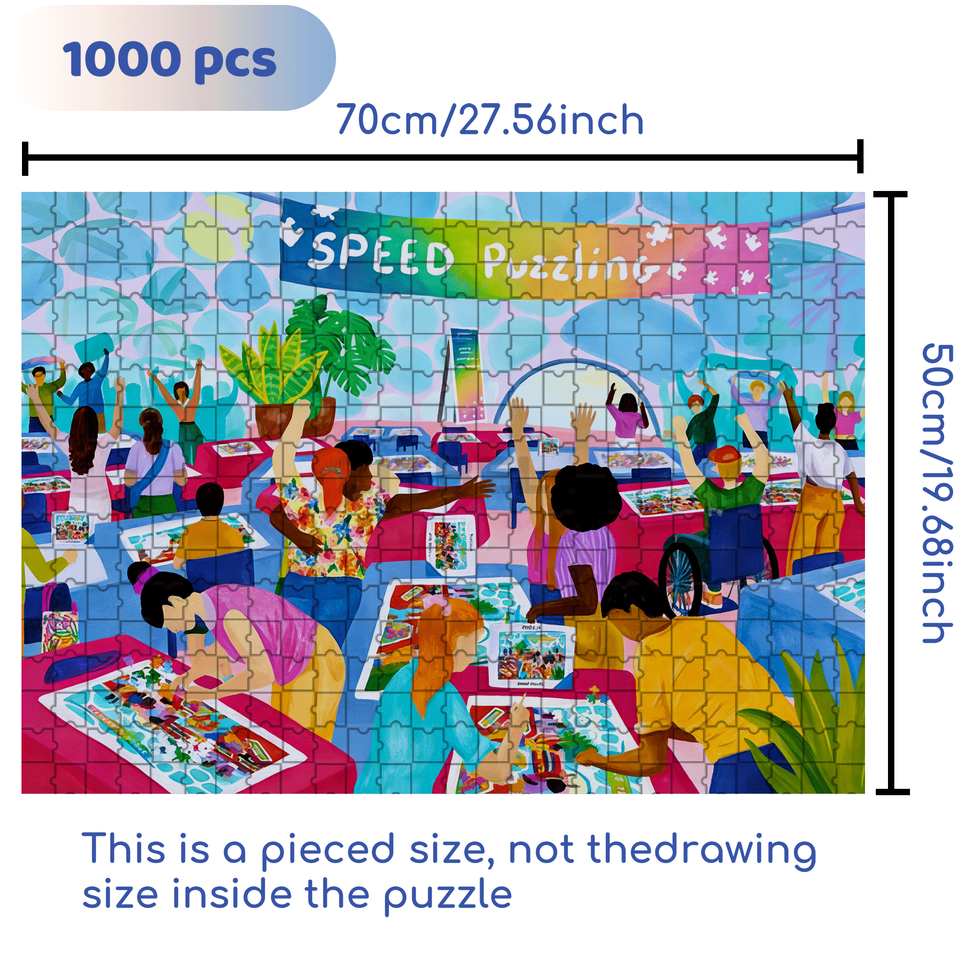 Speed Puzzling 500pcs/1000pcs Jigsaw Puzzle, Scratch-Resistant, Interactive Family Game & Brain-Boosting DIY Decor, Perfect for Halloween, Christmas & New Year Gifts, Family Puzzle Game