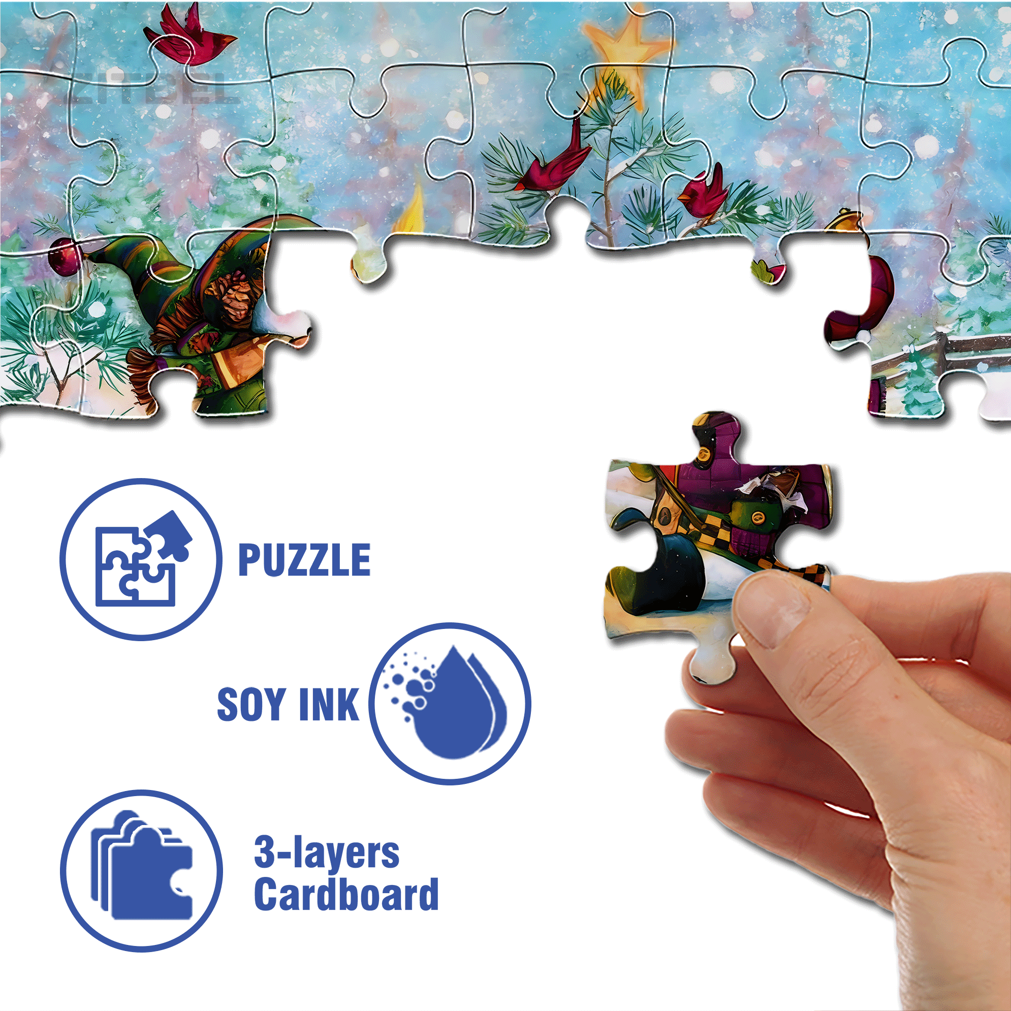 Sweet Taste 500pcs/1000pcs Jigsaw Puzzle, Scratch-Resistant, Interactive Family Game & Brain-Boosting DIY Decor, Perfect for Halloween, Christmas & New Year Gifts, Family Puzzle Game