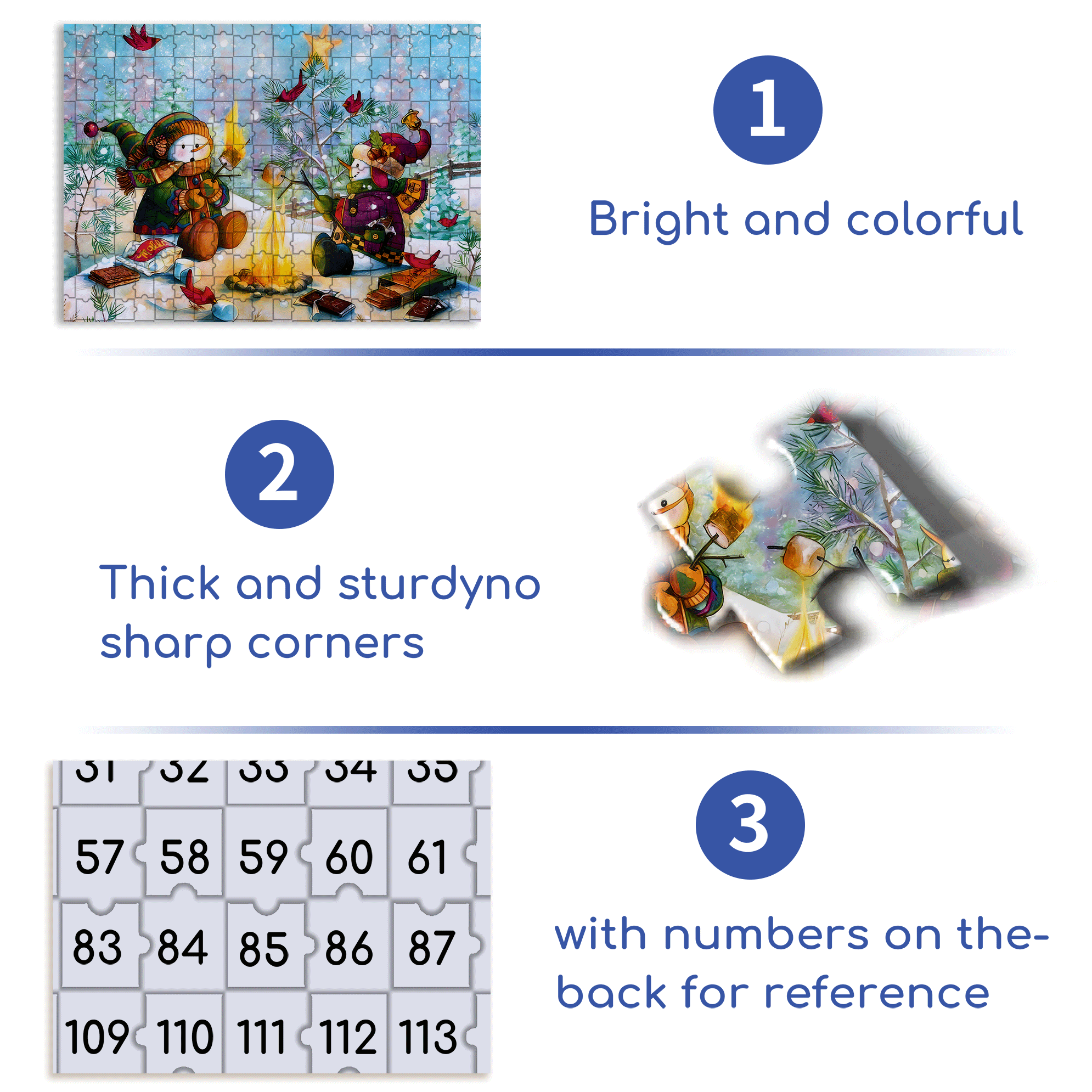 Sweet Taste 500pcs/1000pcs Jigsaw Puzzle, Scratch-Resistant, Interactive Family Game & Brain-Boosting DIY Decor, Perfect for Halloween, Christmas & New Year Gifts, Family Puzzle Game