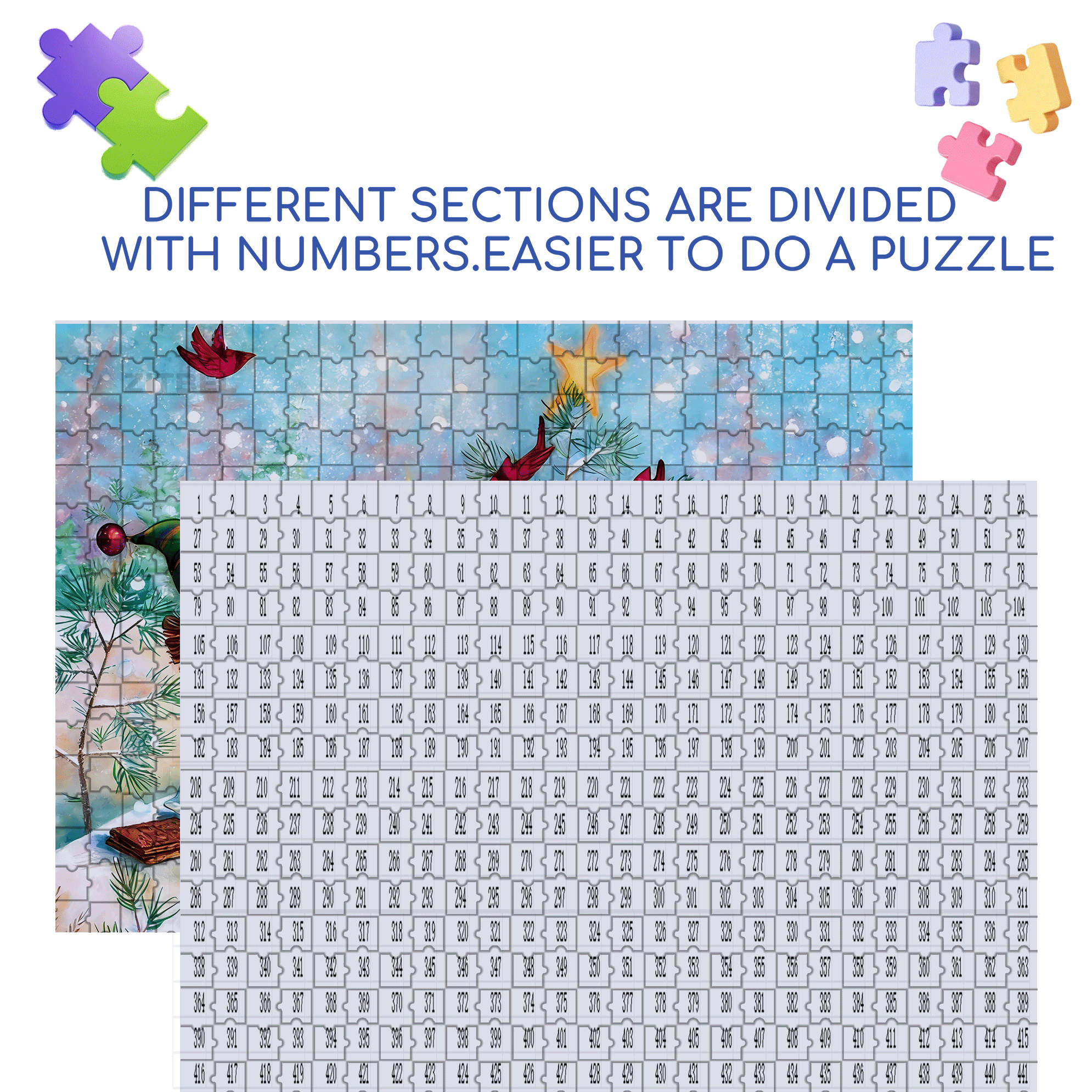 Sweet Taste 500pcs/1000pcs Jigsaw Puzzle, Scratch-Resistant, Interactive Family Game & Brain-Boosting DIY Decor, Perfect for Halloween, Christmas & New Year Gifts, Family Puzzle Game