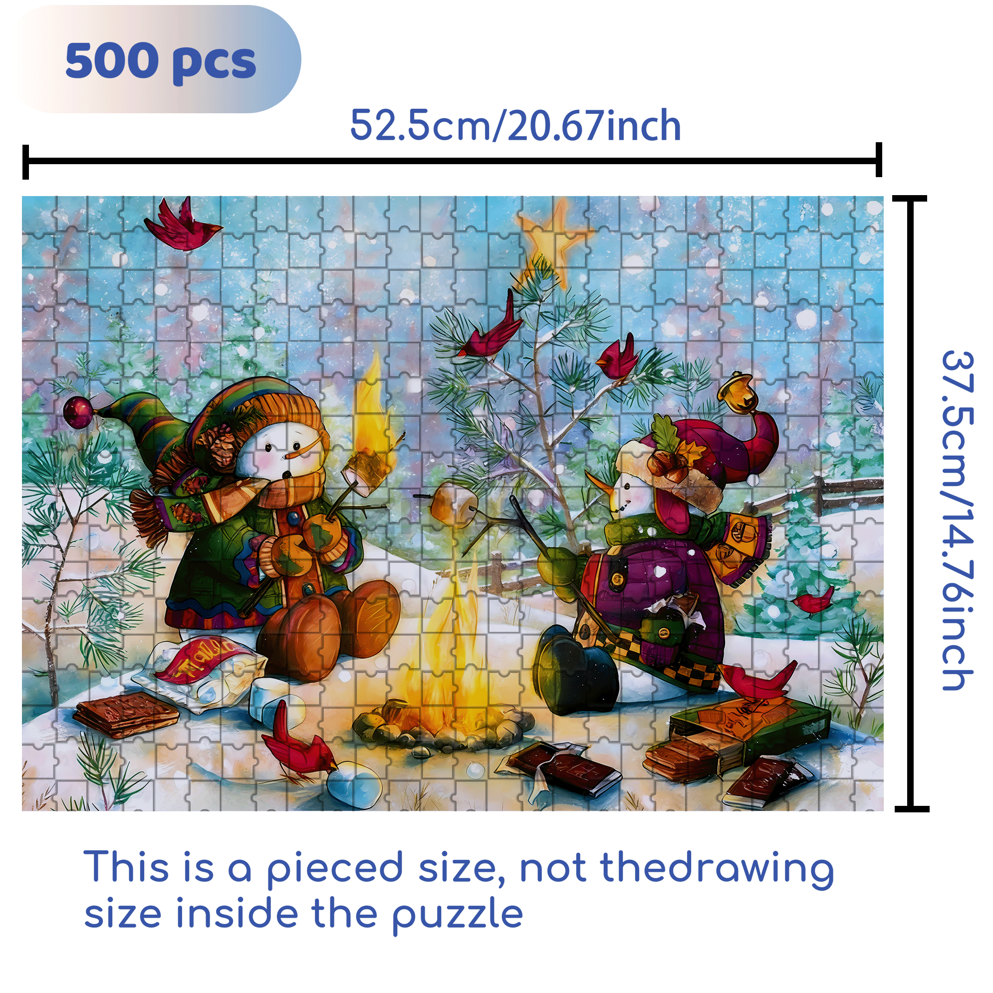 Sweet Taste 500pcs/1000pcs Jigsaw Puzzle, Scratch-Resistant, Interactive Family Game & Brain-Boosting DIY Decor, Perfect for Halloween, Christmas & New Year Gifts, Family Puzzle Game