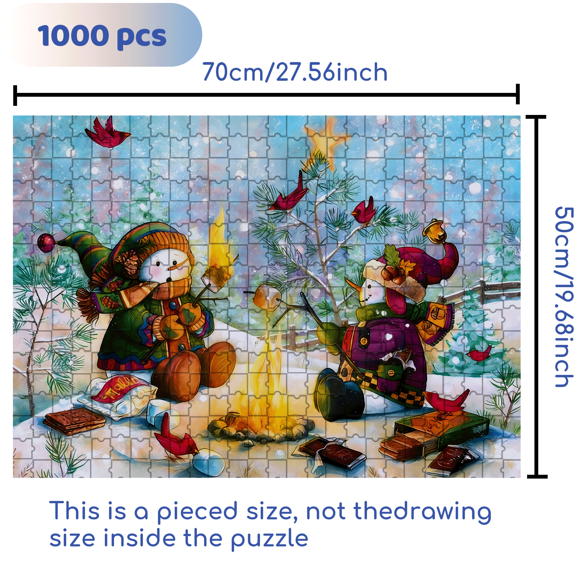 Sweet Taste 500pcs/1000pcs Jigsaw Puzzle, Scratch-Resistant, Interactive Family Game & Brain-Boosting DIY Decor, Perfect for Halloween, Christmas & New Year Gifts, Family Puzzle Game
