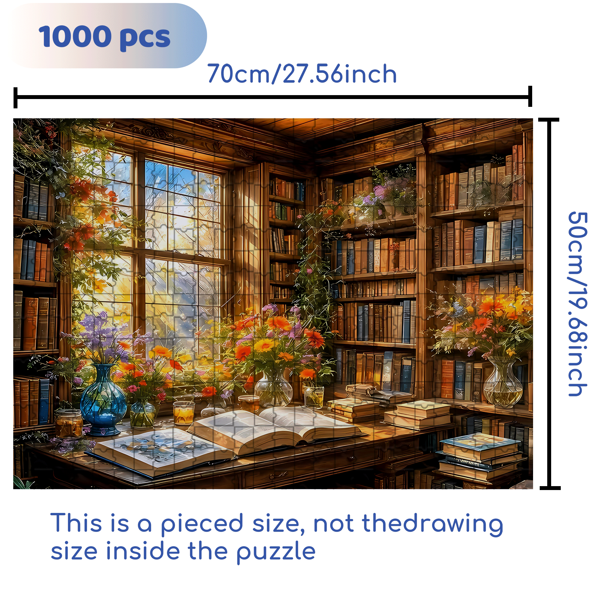Warm Afternoon Sunshine 500pcs/1000pcs Jigsaw Puzzle, Scratch-Resistant, Interactive Family Game & Brain-Boosting DIY Decor, Perfect for Halloween, Christmas & New Year Gifts, Family Puzzle Game