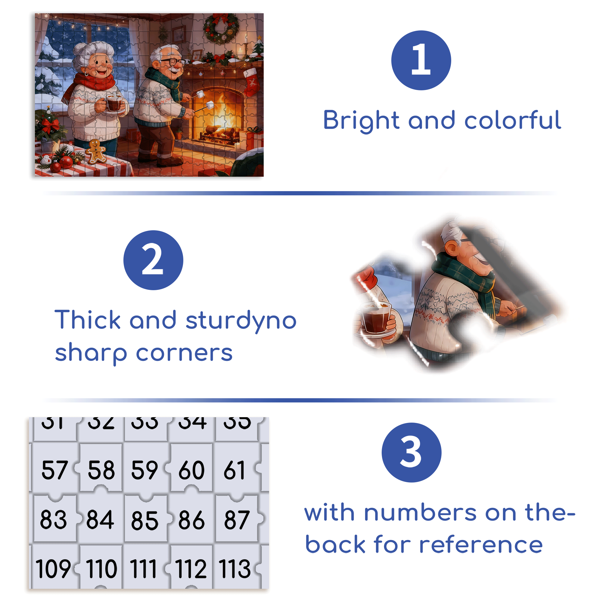Winter Christmas 500pcs/1000pcs Jigsaw Puzzle, Scratch-Resistant, Interactive Family Game & Brain-Boosting DIY Decor, Perfect for Halloween, Christmas & New Year Gifts, Family Puzzle Game