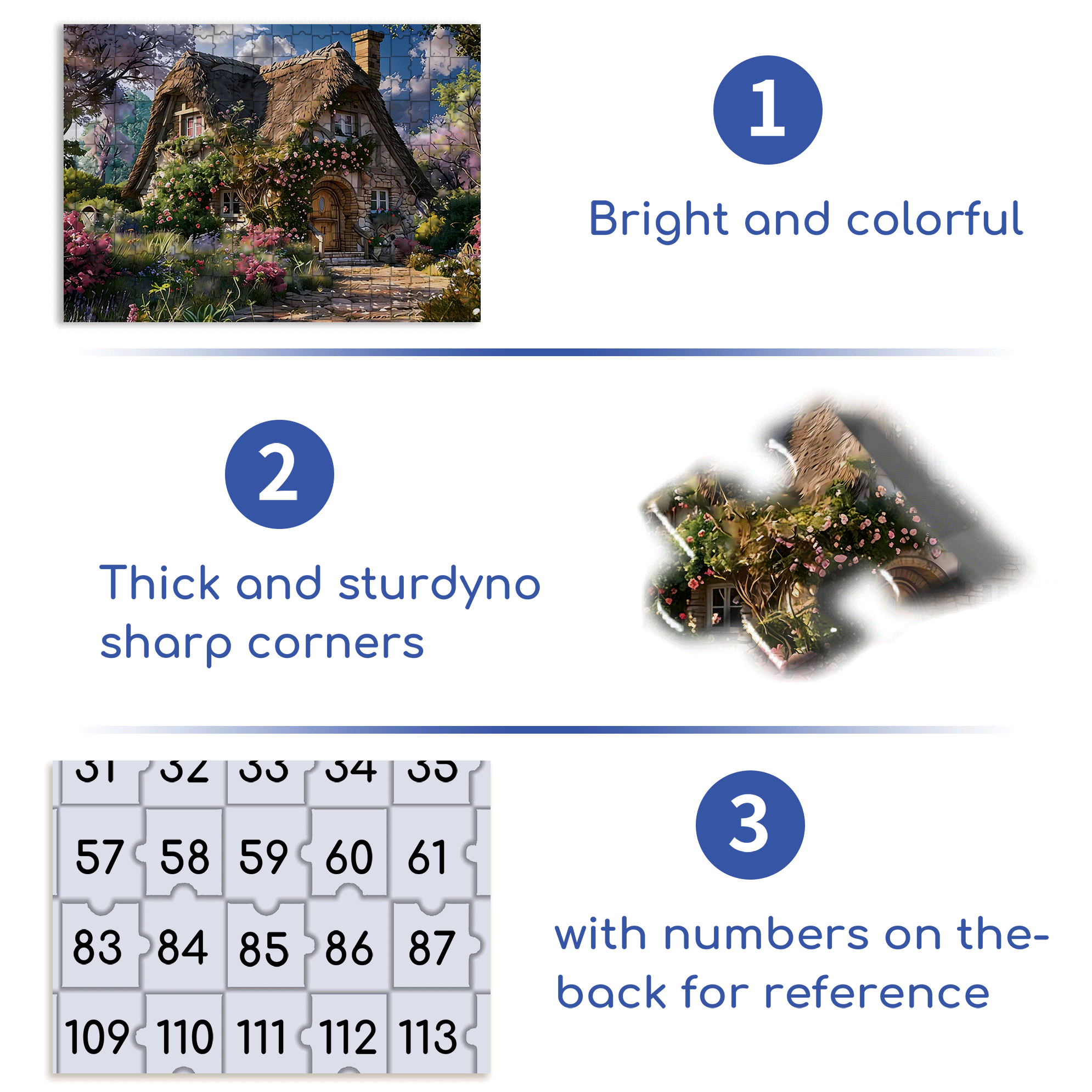 Wrapped Cottage 500pcs/1000pcs Jigsaw Puzzle, Scratch-Resistant, Interactive Family Game & Brain-Boosting DIY Decor, Perfect for Halloween, Christmas & New Year Gifts, Family Puzzle Game