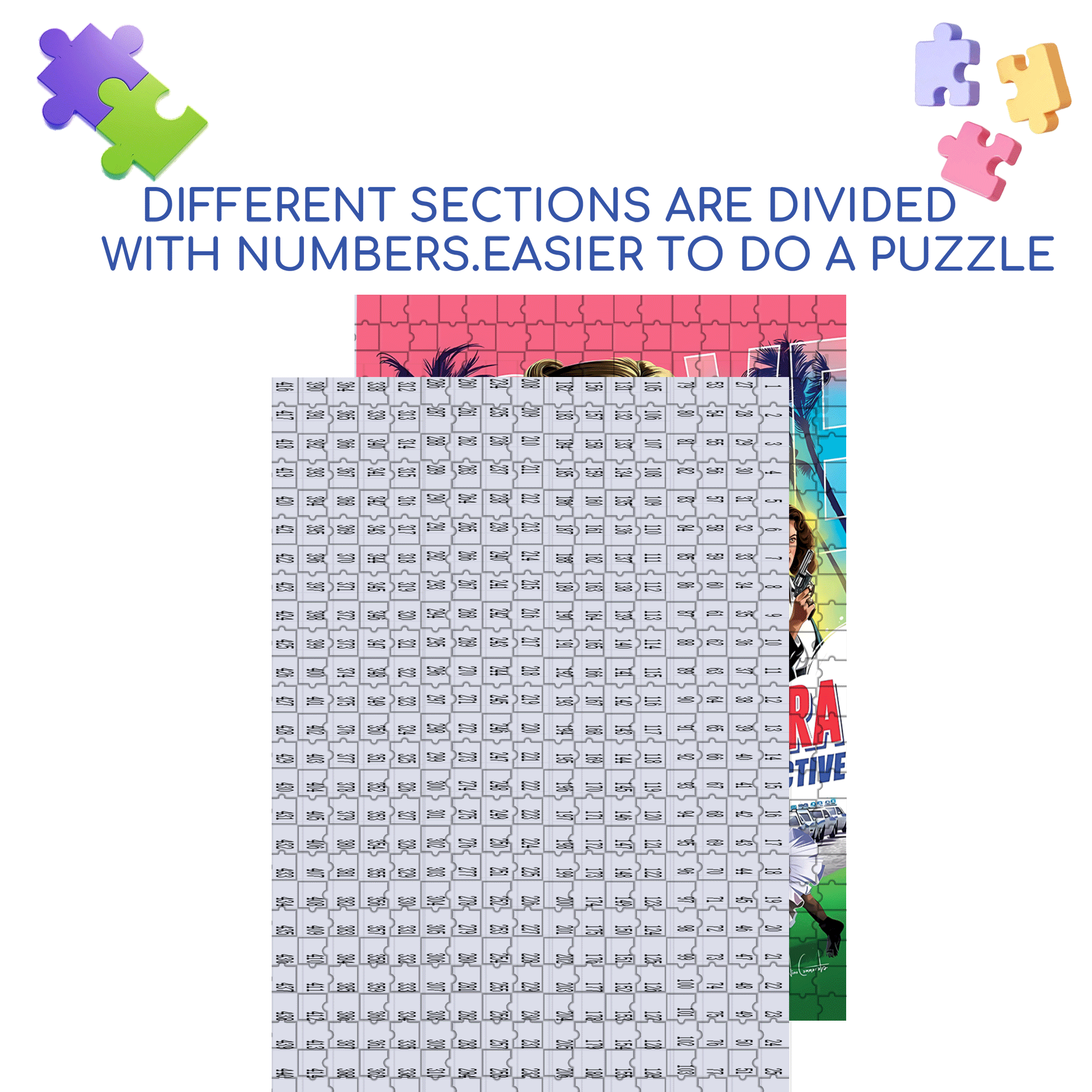 Ace Ventura 500pcs/1000pcs Jigsaw Puzzle, Scratch-Resistant, Interactive Family Game & Brain-Boosting DIY Decor, Perfect for Halloween, Christmas & New Year Gifts, Family Puzzle Game