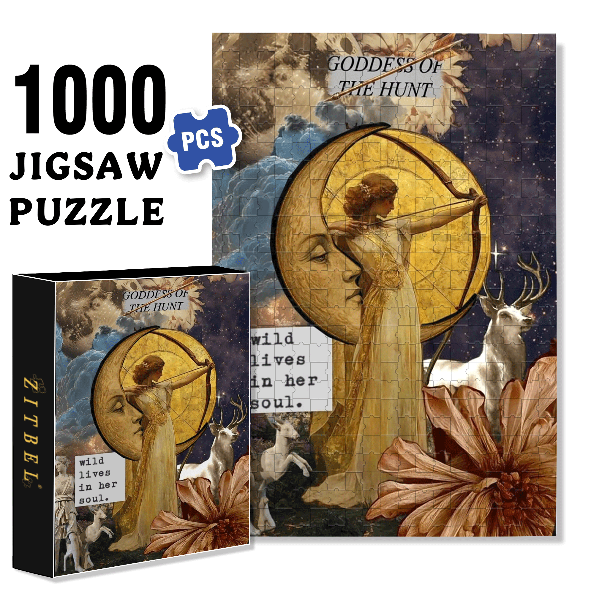 Artemis 500pcs/1000pcs Jigsaw Puzzle, Scratch-Resistant, Interactive Family Game & Brain-Boosting DIY Decor, Perfect for Halloween, Christmas & New Year Gifts, Family Puzzle Game