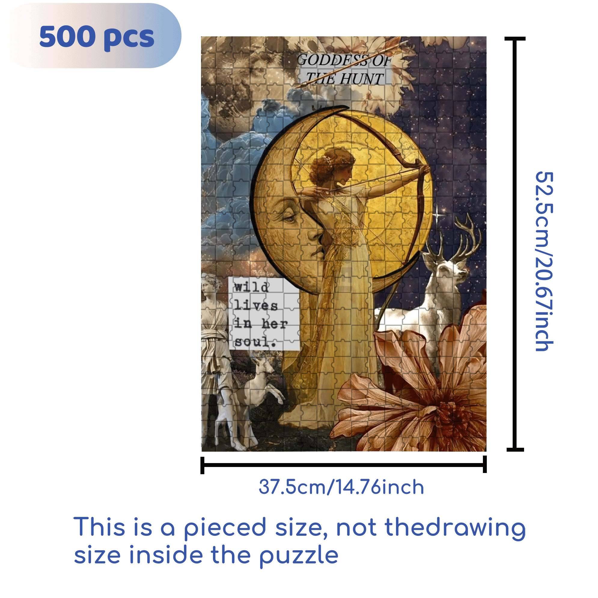 Artemis 500pcs/1000pcs Jigsaw Puzzle, Scratch-Resistant, Interactive Family Game & Brain-Boosting DIY Decor, Perfect for Halloween, Christmas & New Year Gifts, Family Puzzle Game