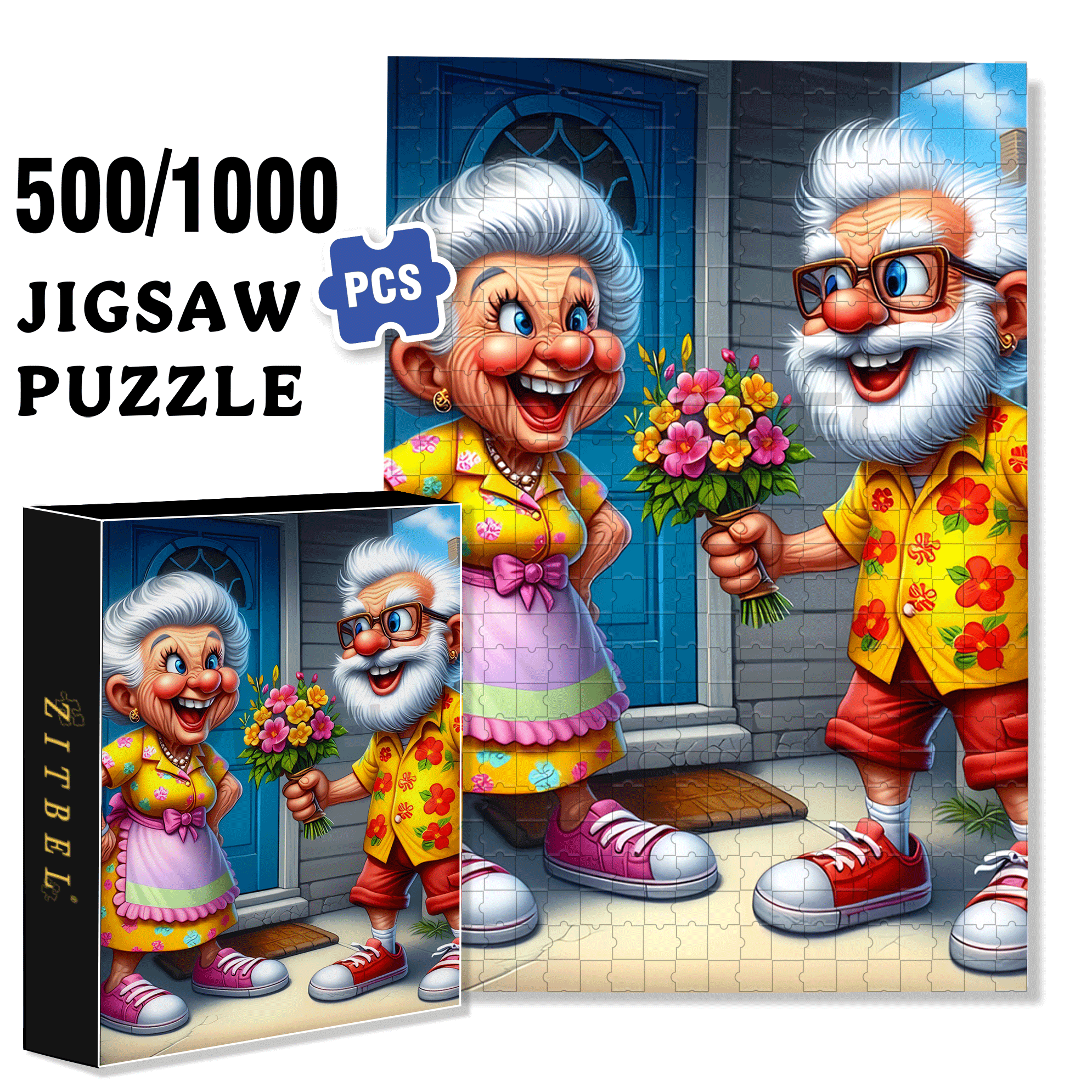 As Romantic As Ever 500pcs/1000pcs Jigsaw Puzzle, Scratch-Resistant, Interactive Family Game & Brain-Boosting DIY Decor, Perfect for Halloween, Christmas & New Year Gifts, Family Puzzle Game